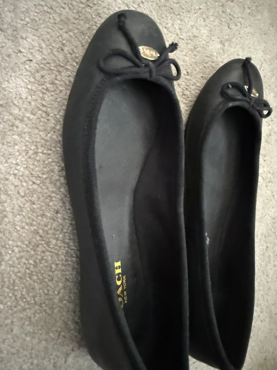 Coach Black Leather Ballet Flats - Size 6 - photo 2