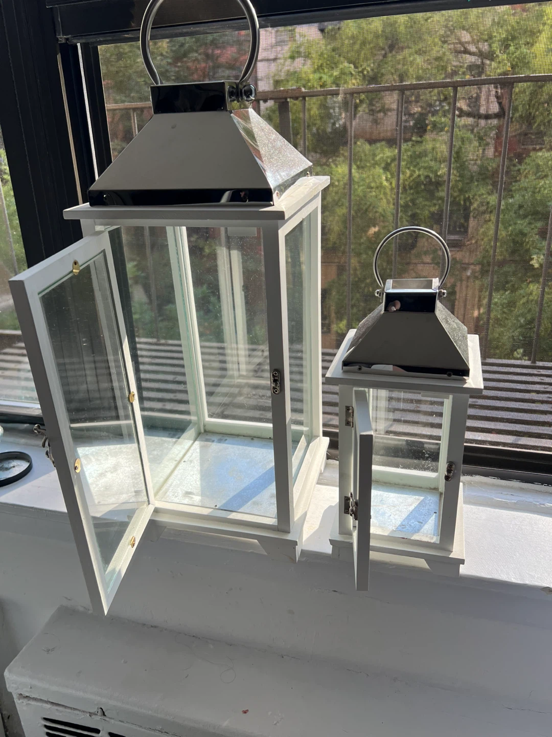 White Decorative Lanterns - Set of 2 - photo 4
