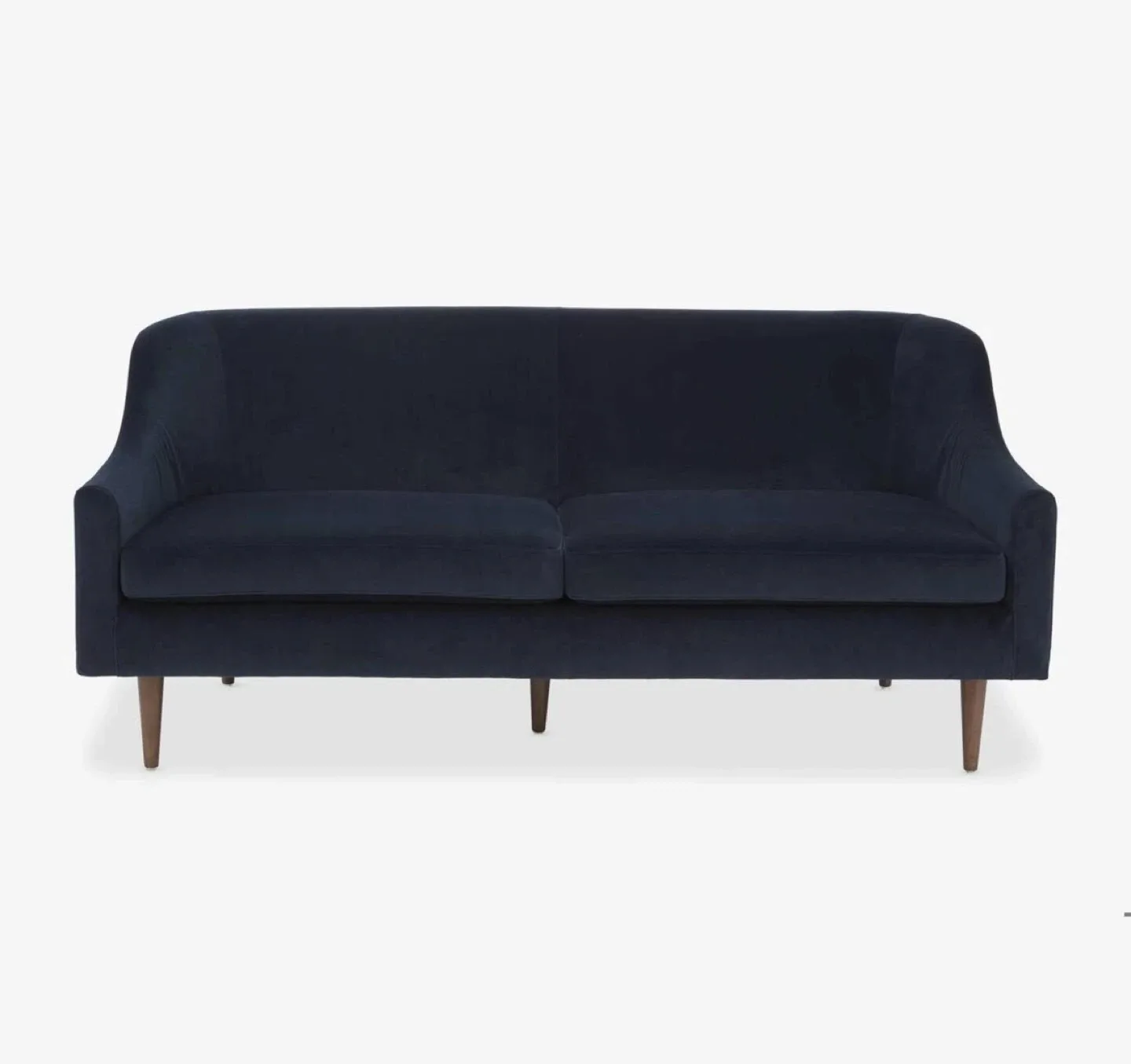 Navy Blue Velvet Sofa 67” image indicator(2)