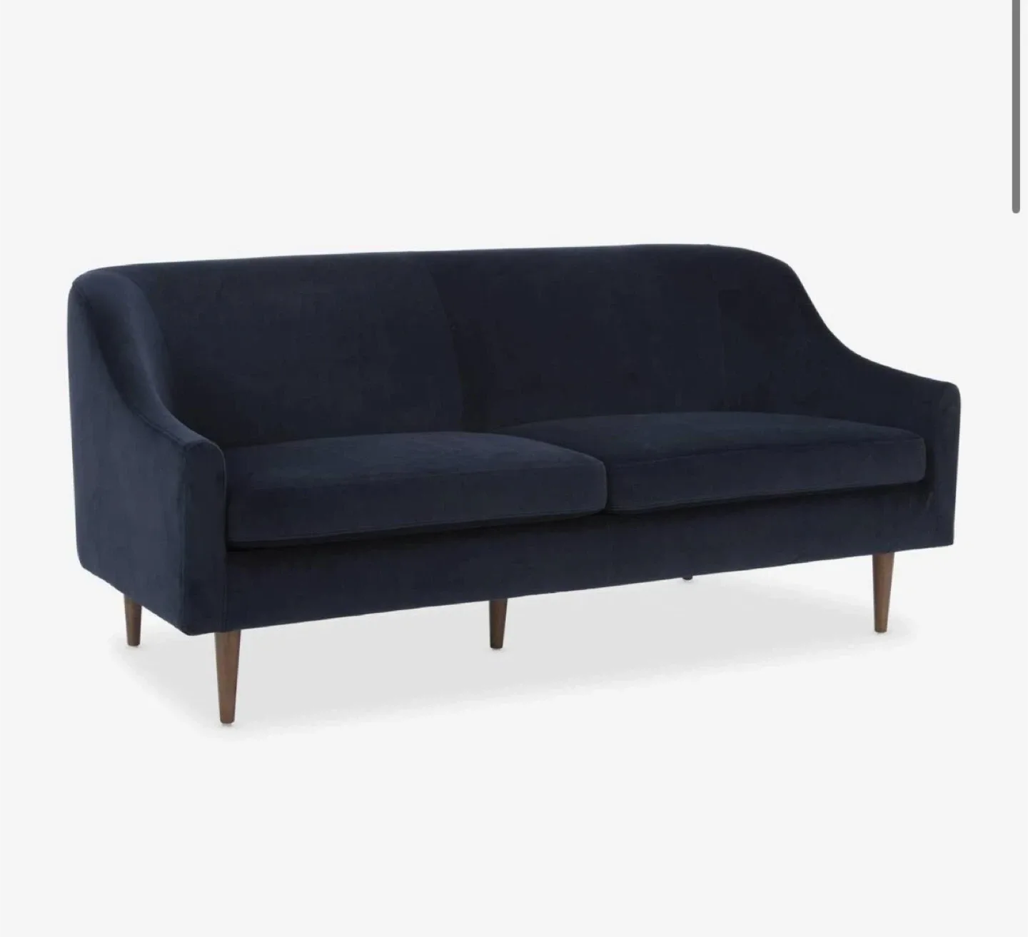 Navy Blue Velvet Sofa 67” image indicator(3)