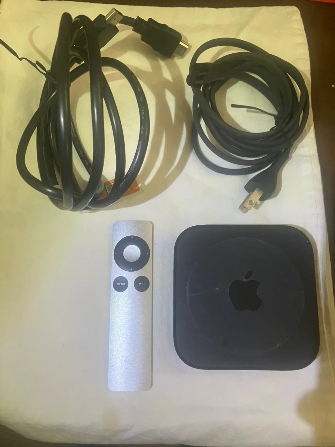 Apple TV with all cords and remote