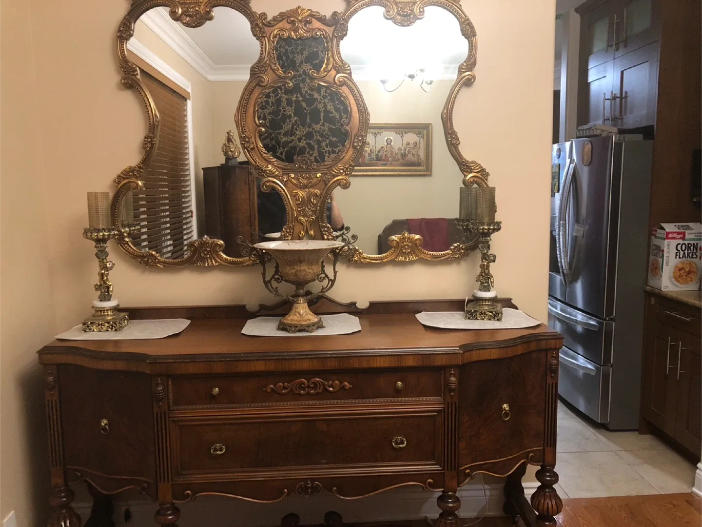 Antique Dining Room Set – Buffet, Hutch & – Solid Wood – $5000 image indicator(2)