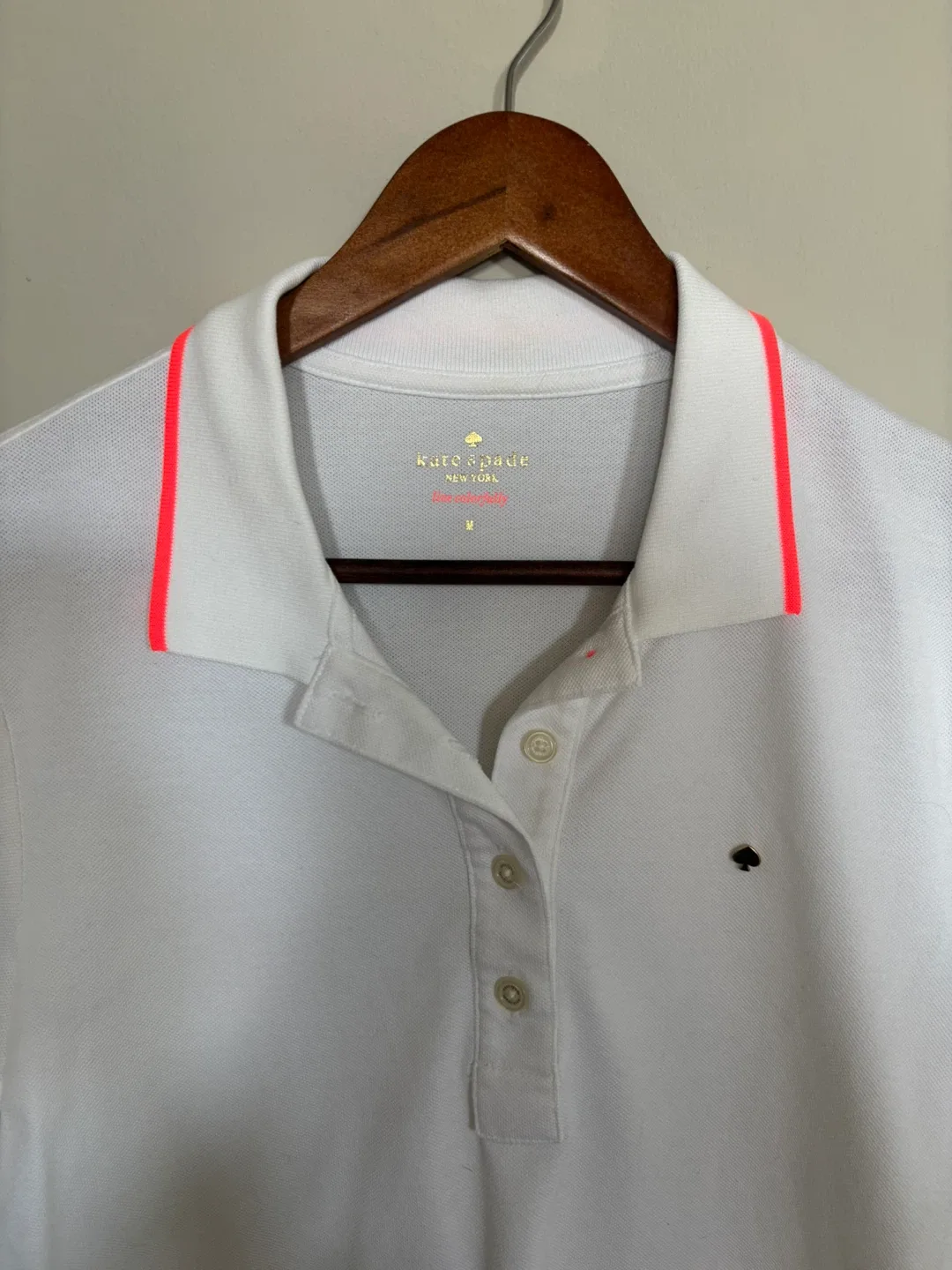 Kate Spade white Polo short sleeve shirt, Brand New image indicator(2)