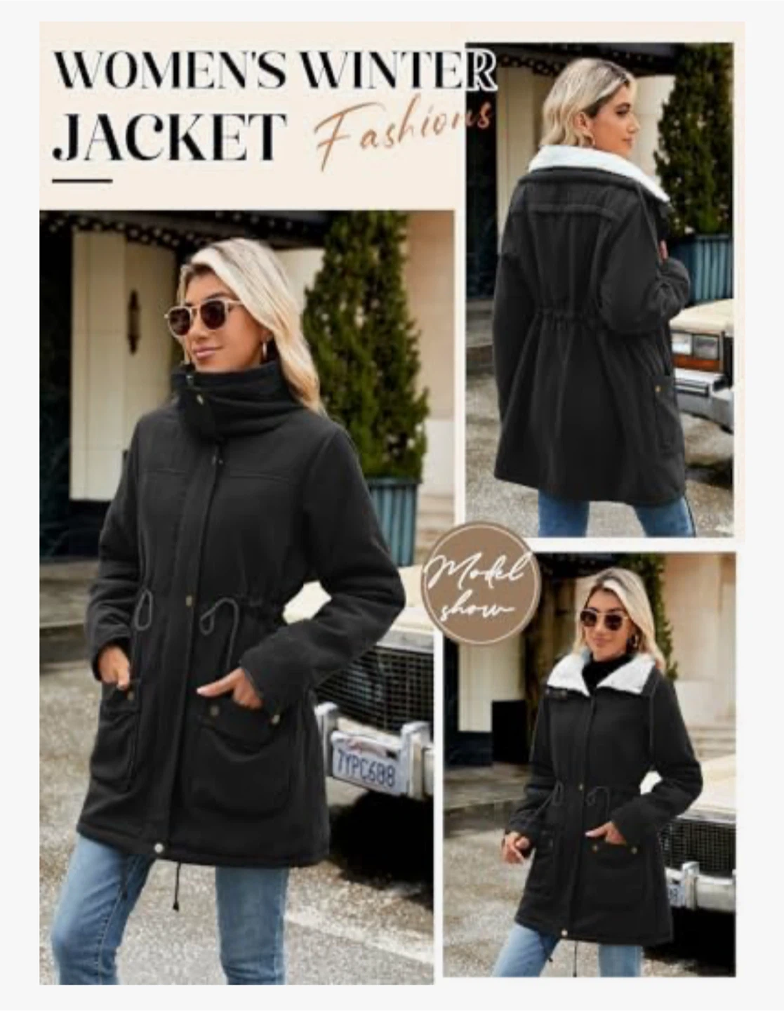 NEW! Black Winter Jacket with Fleece Lining - photo 4