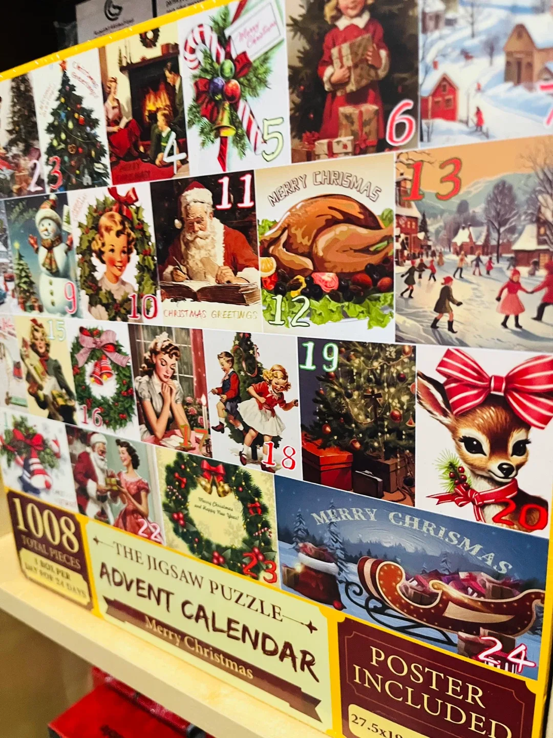 Merry Christmas Jigsaw Puzzle Advent Calendar - 1008 Pieces image indicator(3)