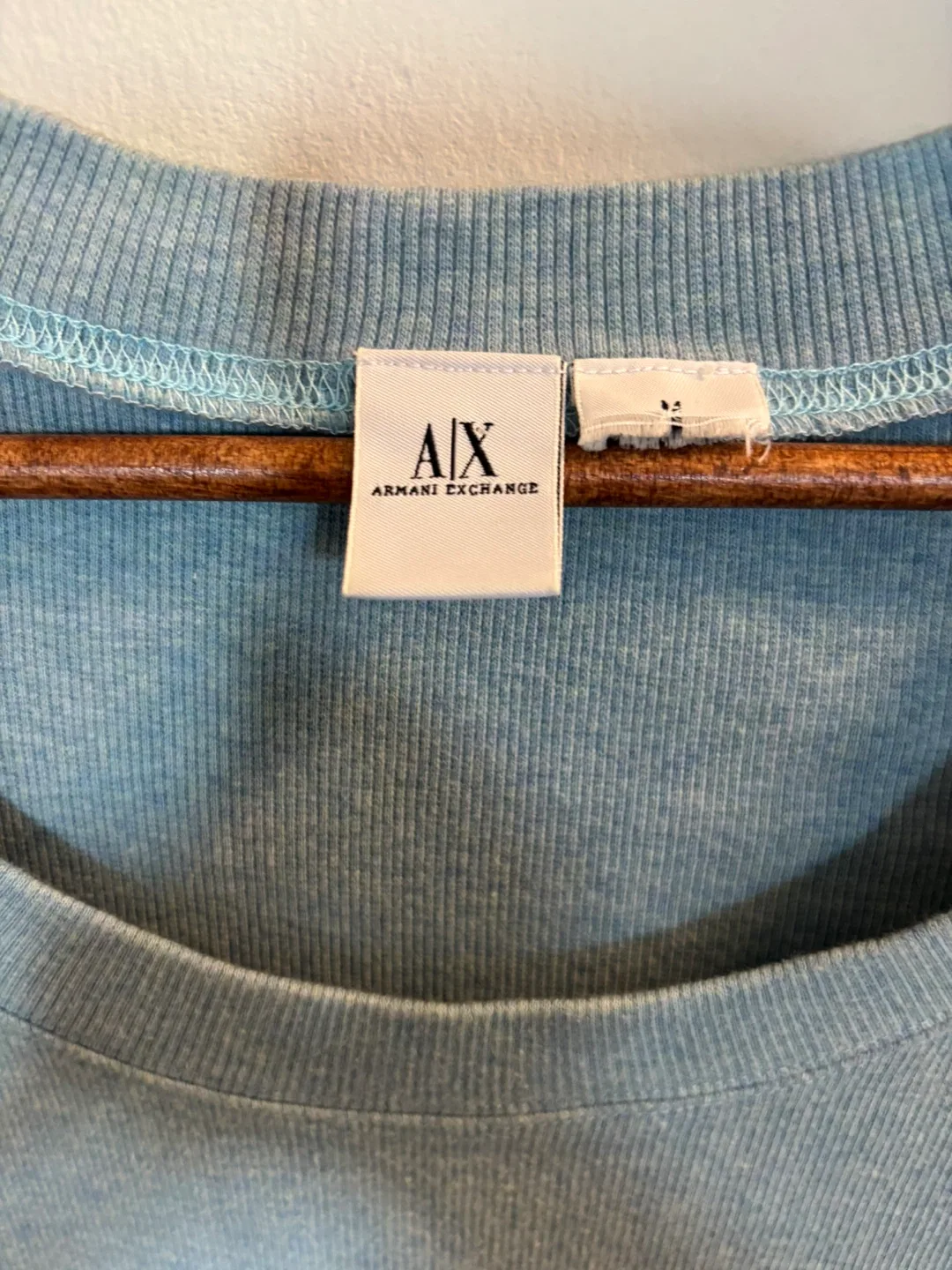 Armani Exchange blue short sleeve crew neck image indicator(2)