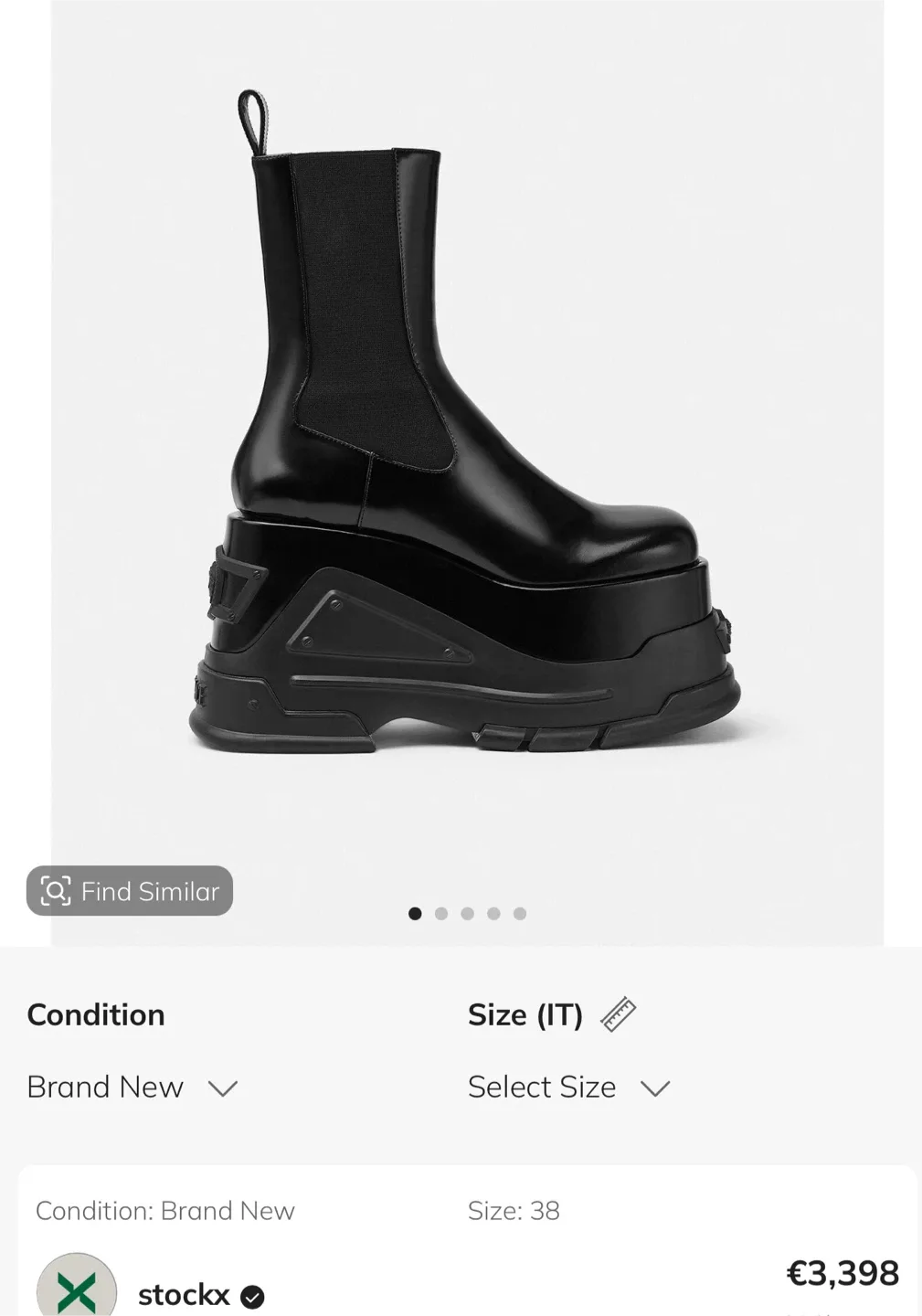 Authentic BNWT Versace Anthem Leather Boots 39 image indicator(2)