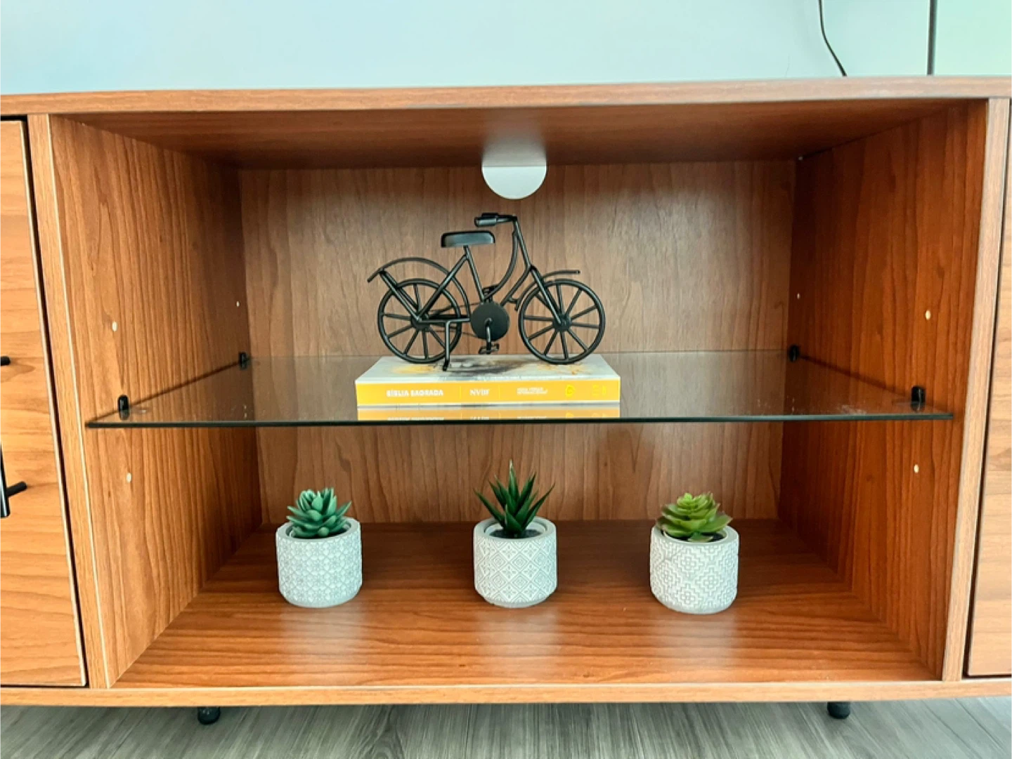 Brown Wood TV Stand Media Console - photo 5