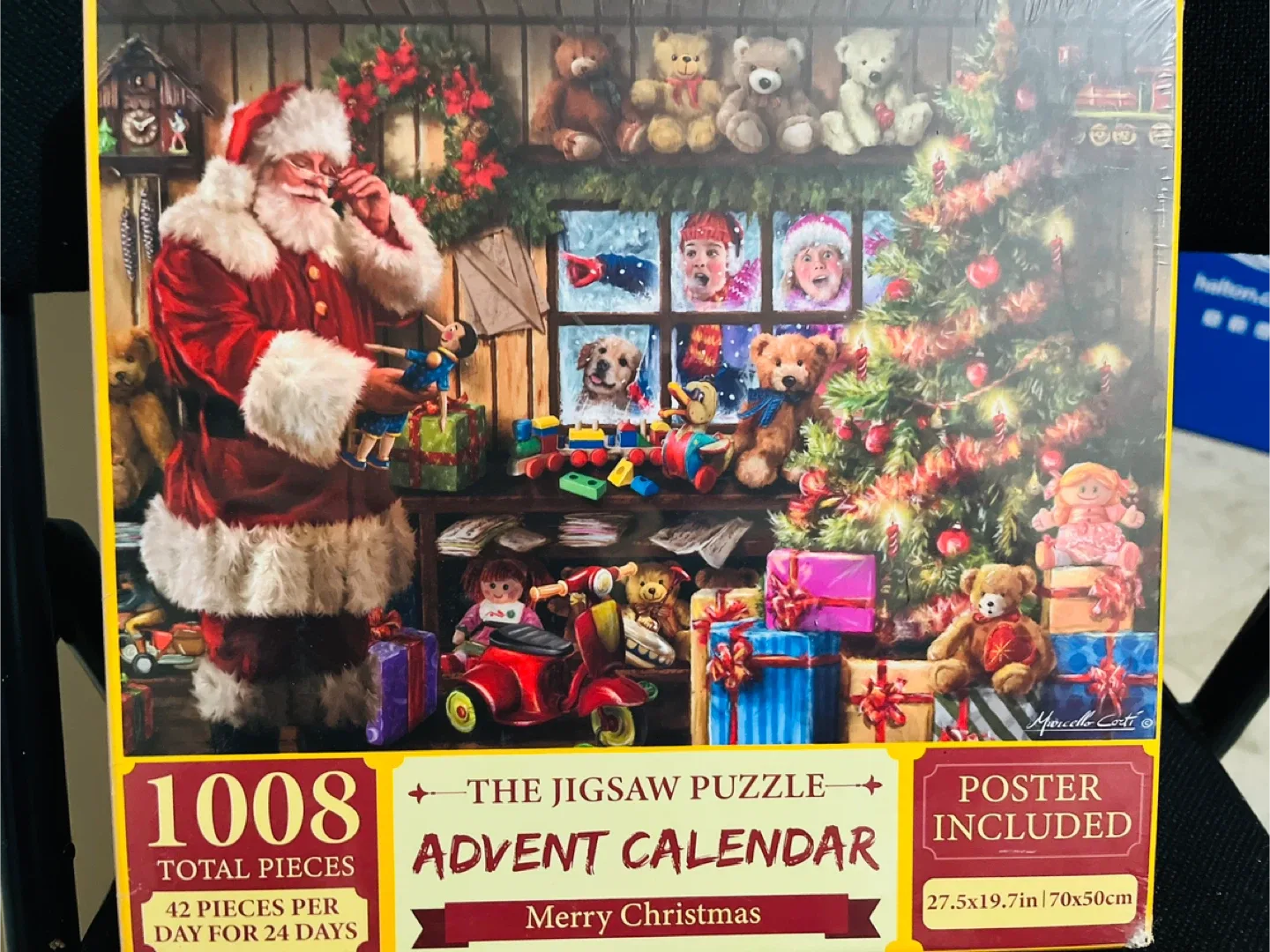 Merry Christmas Jigsaw Puzzle Advent Calendar 1008 Pieces thumbnail