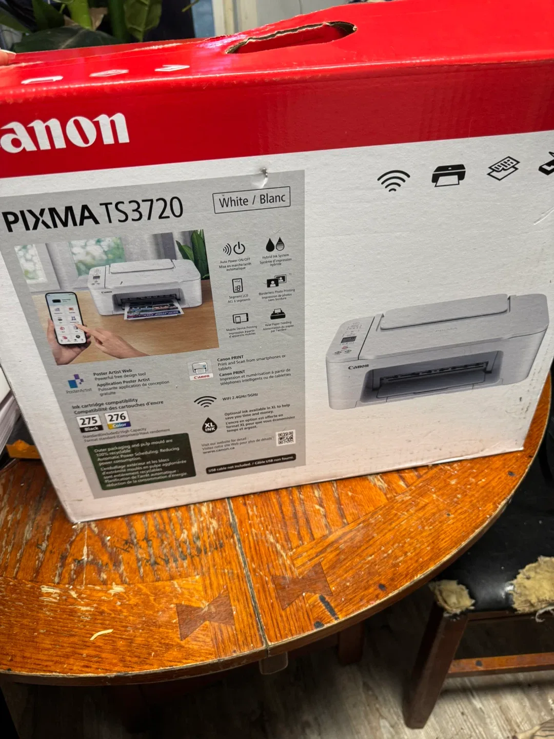 Canon PIXMA TS3720 White Printer - Like New! image indicator(2)
