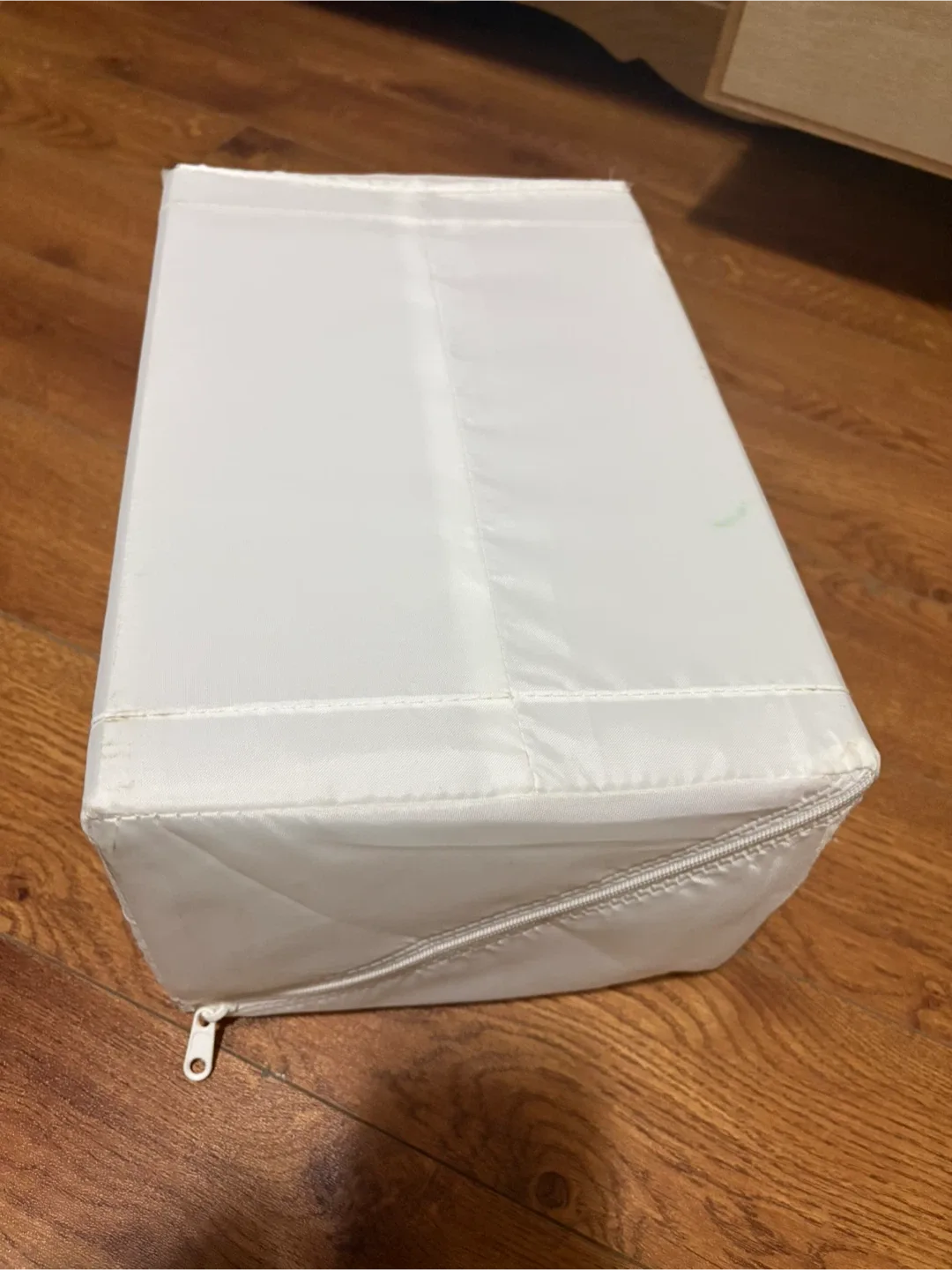 White Storage Box with Zipper thumbnail