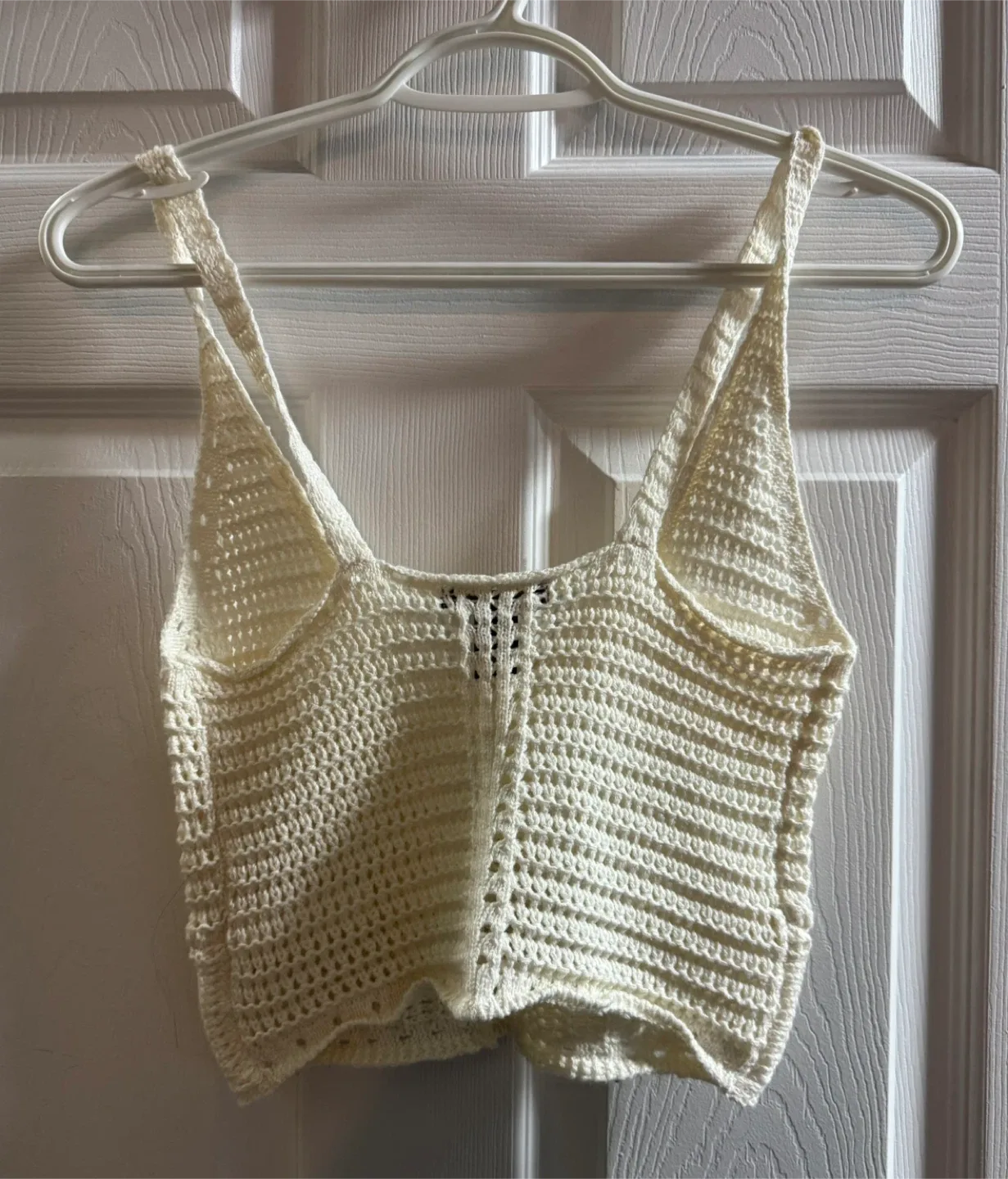 Cream Crochet Tank Top - Size S image indicator(2)