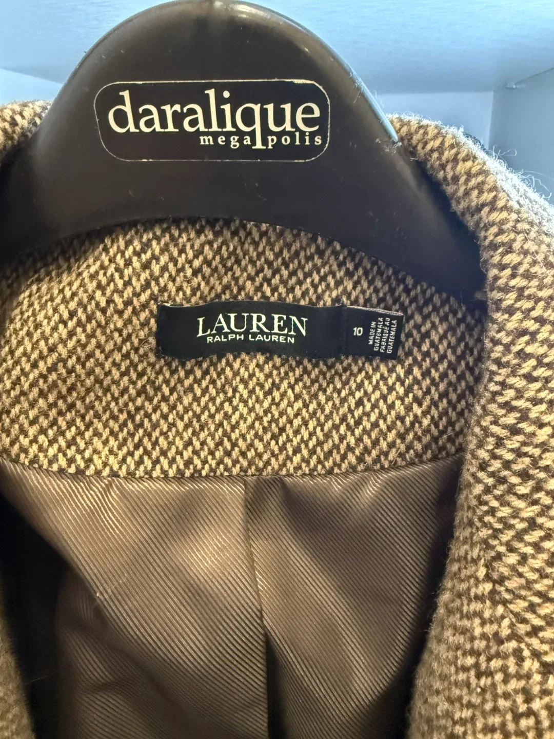 Ralph Lauren Herringbone Wool Blend Coat Size 10 image indicator(2)
