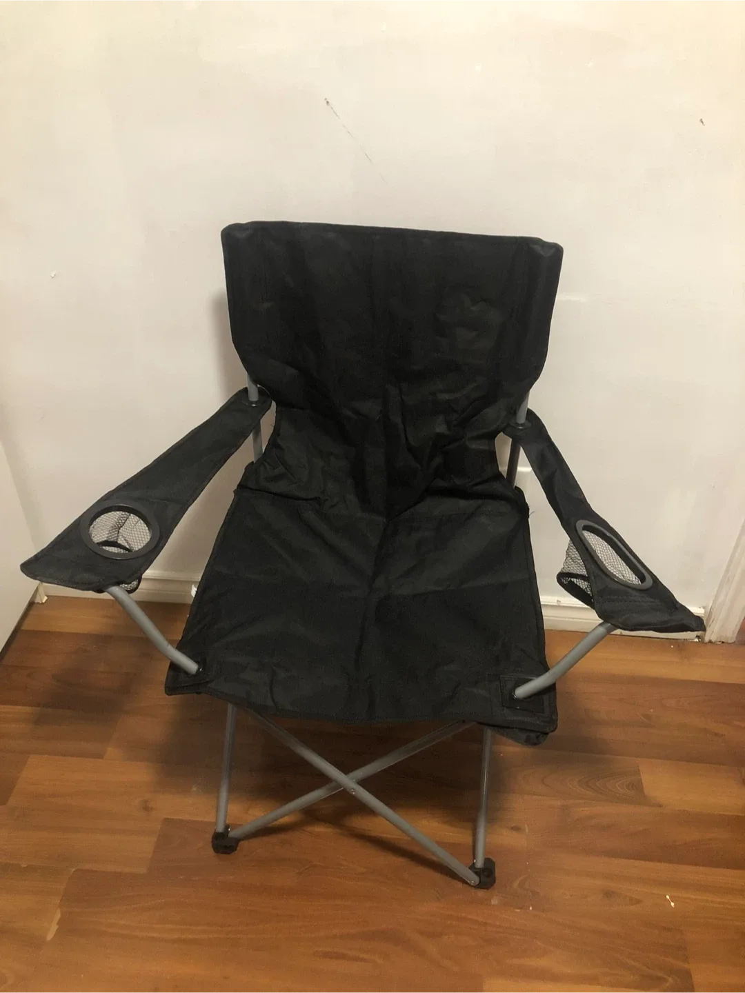 Black Folding Camping Chair with Cup Holders thumbnail