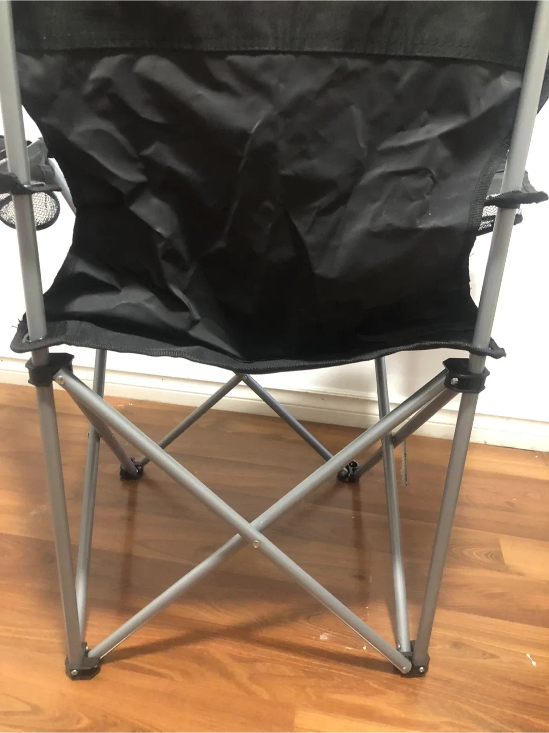 Black Folding Camping Chair with Cup Holders image indicator(4)