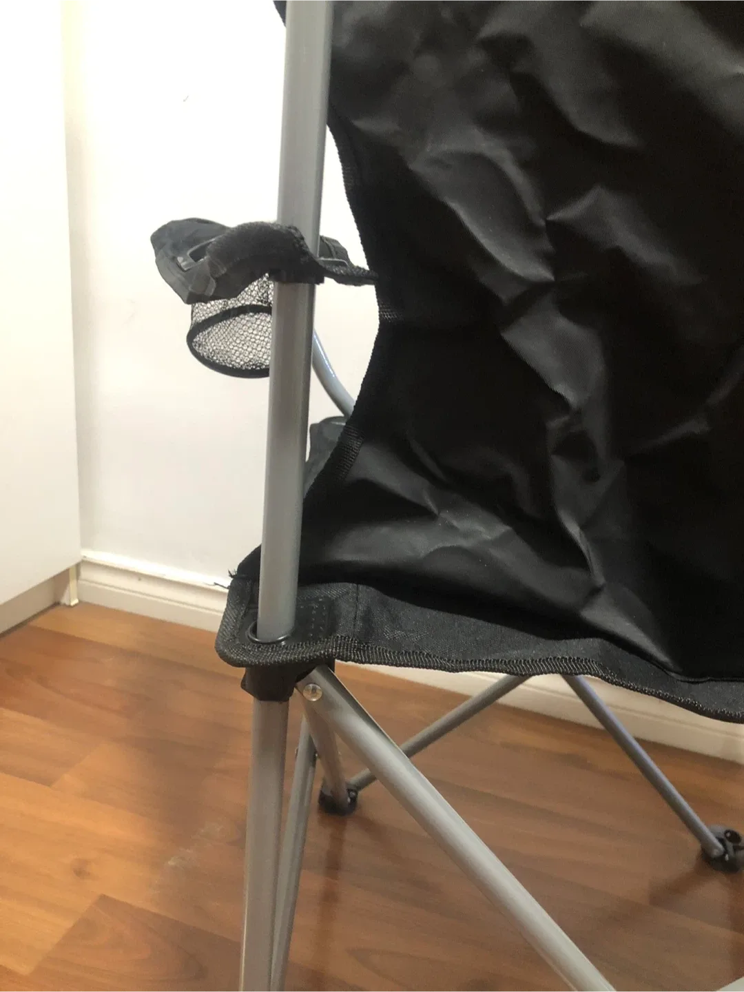 Black Folding Camping Chair with Cup Holders image indicator(5)