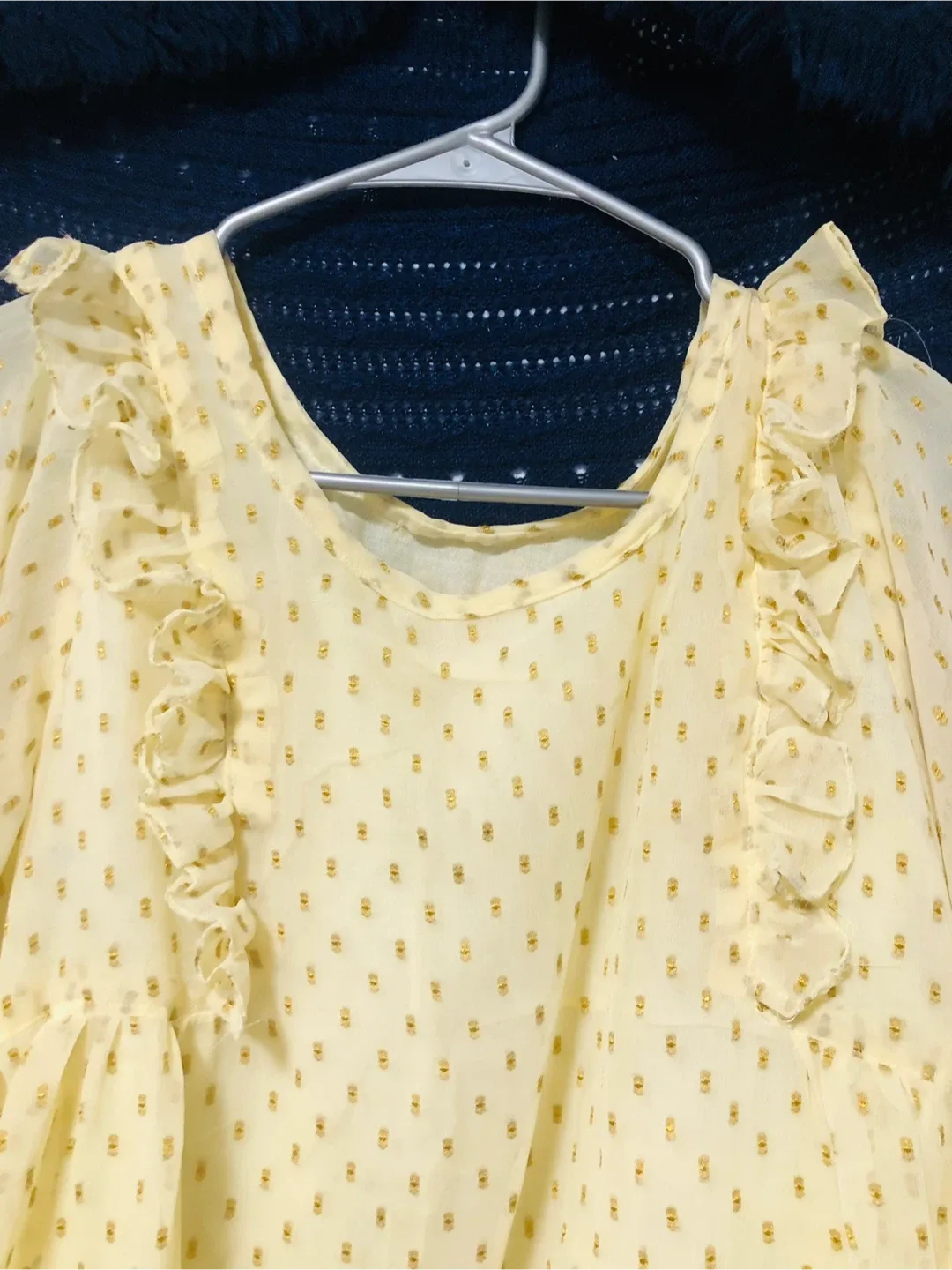 Yellow Ruffle Blouse image indicator(3)
