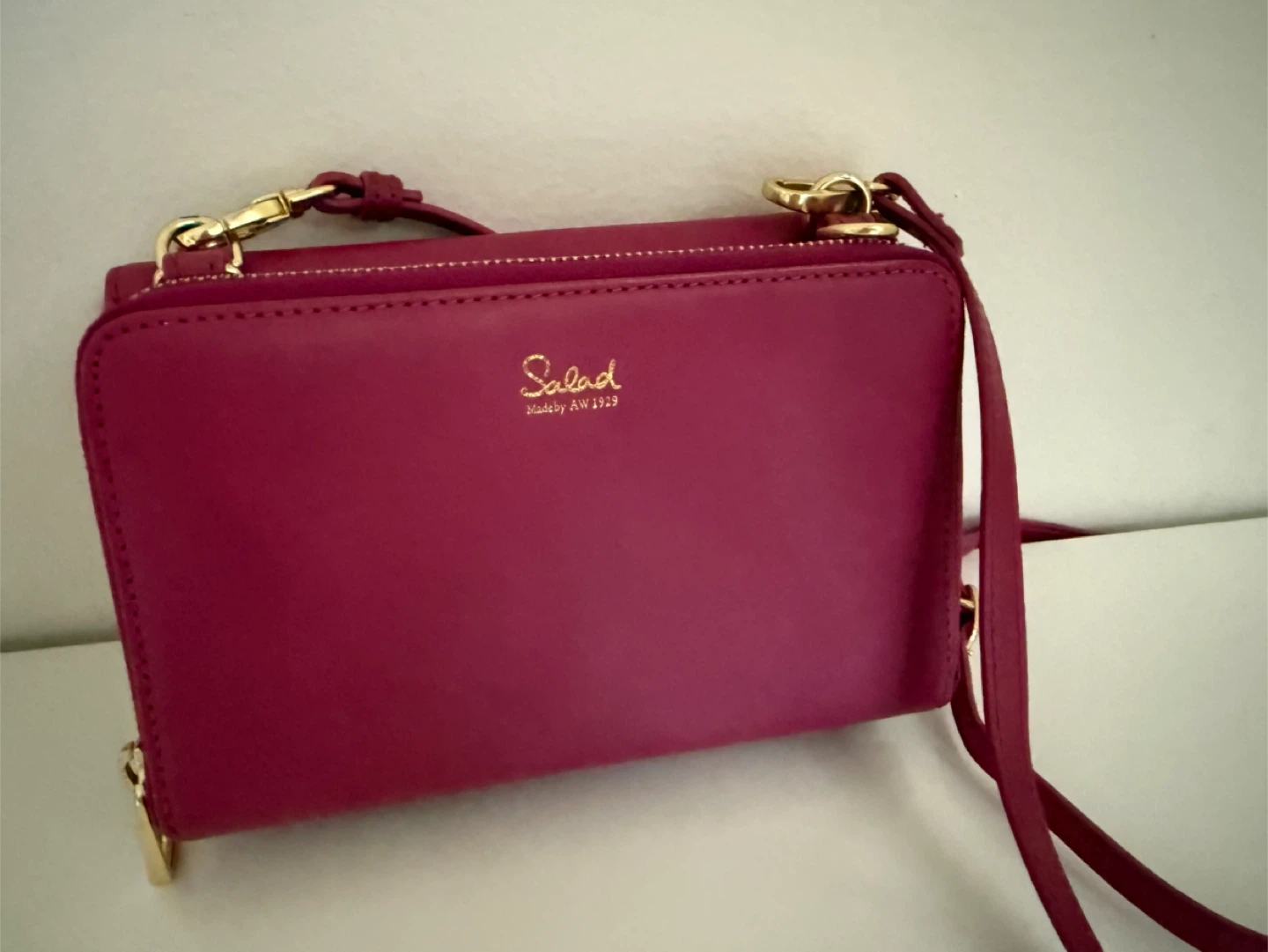 Salad Brand Pink Leather Crossbody Bag - photo 3