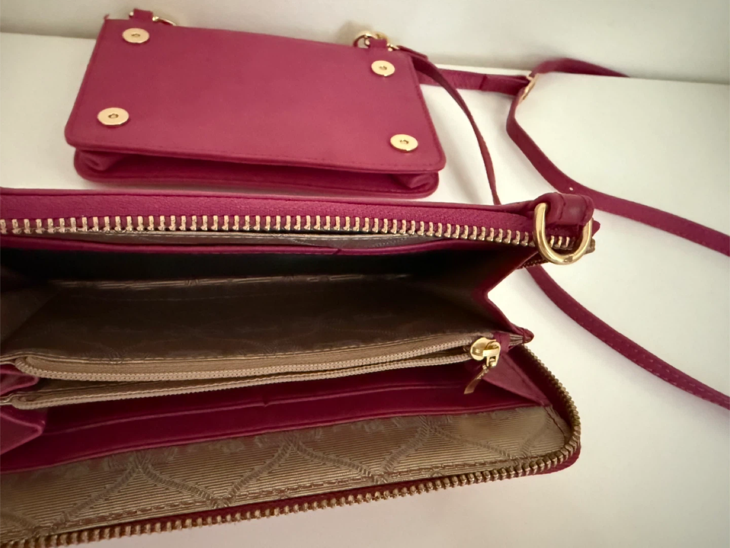 Salad Brand Pink Leather Crossbody Bag - photo 2