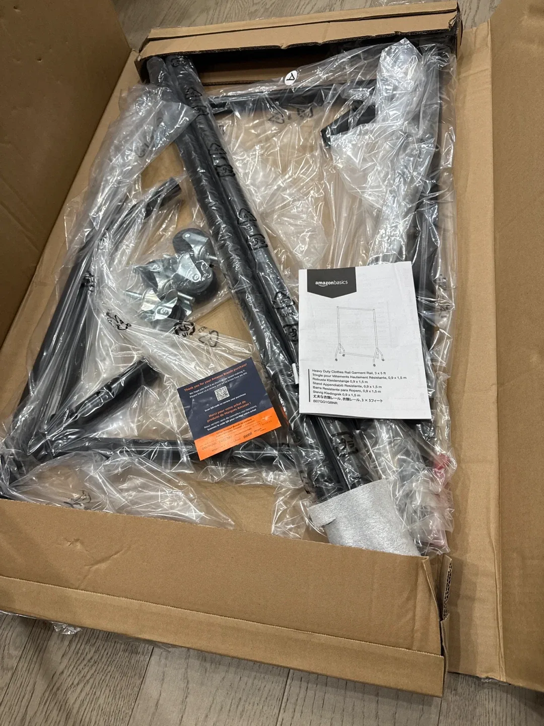 New AmazonBasics Heavy Duty Clothes Rail Garment Rack image indicator(2)