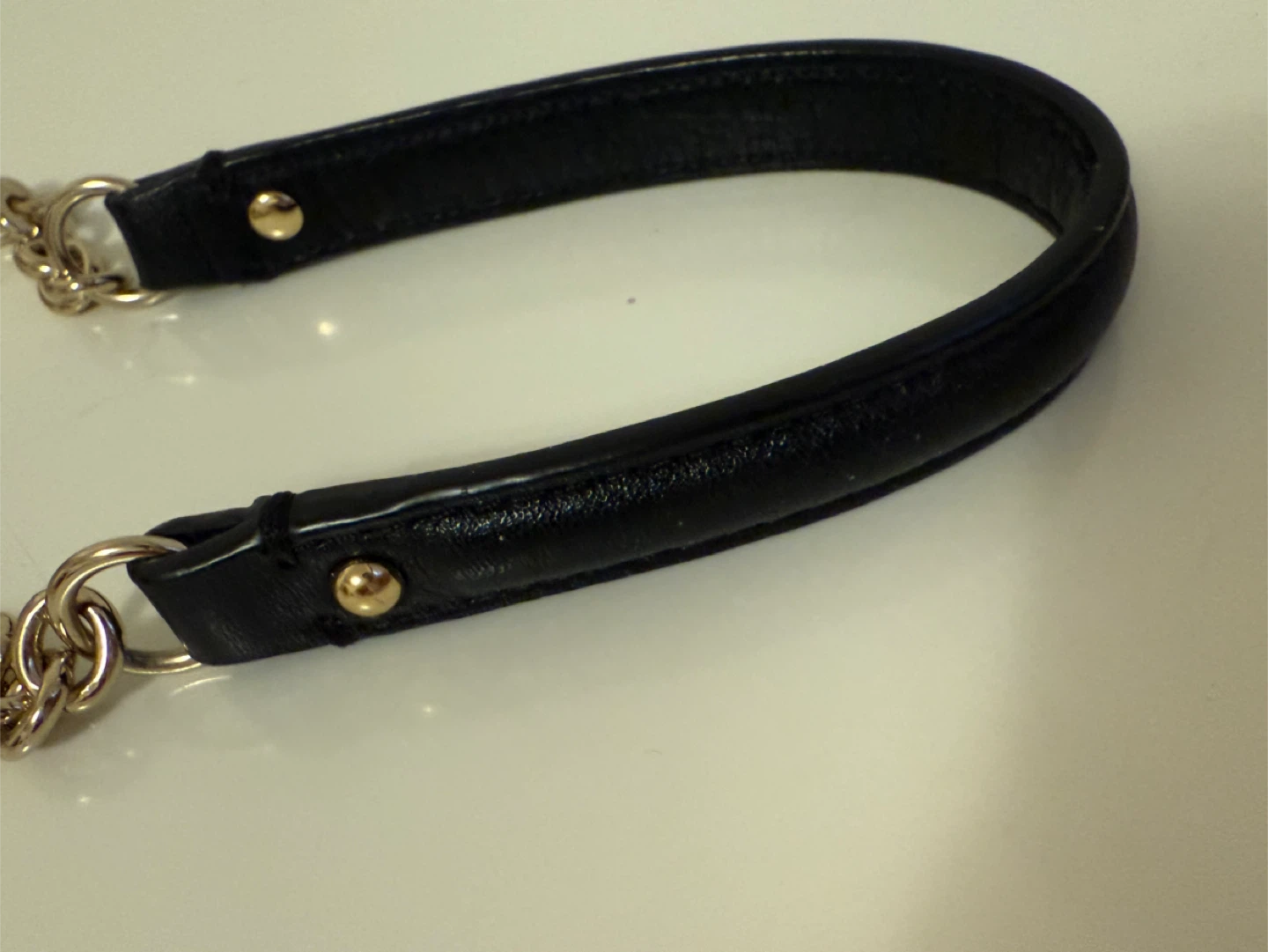Purse/Bag Chain coach leather  Strap - Black & Silver