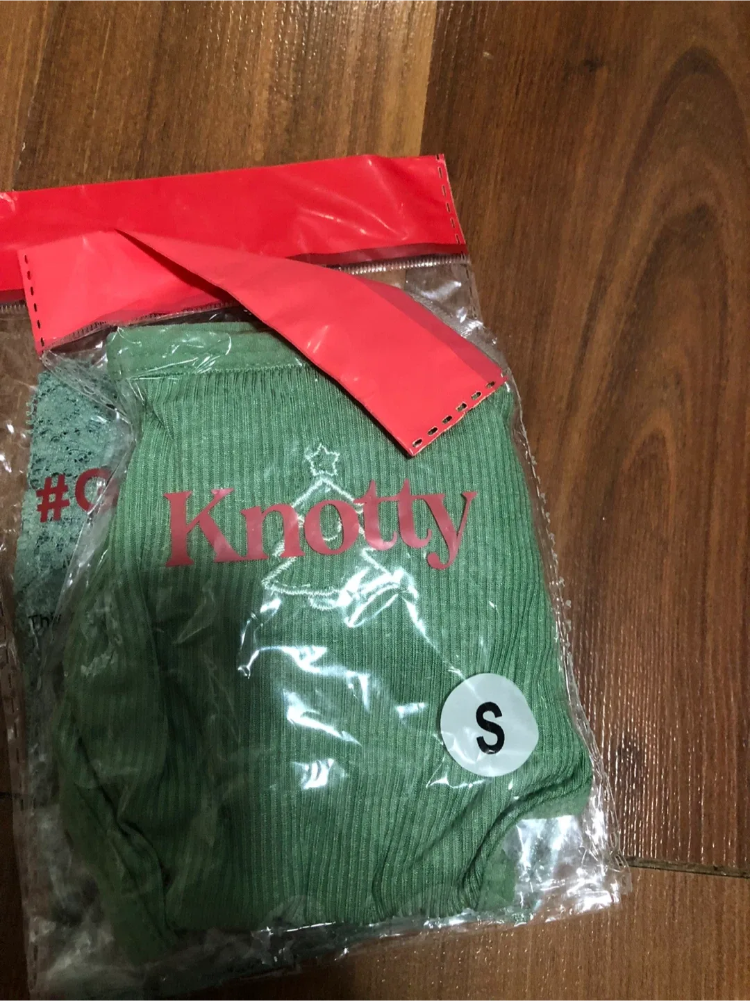 Knotty Green Thong Set - Size S thumbnail