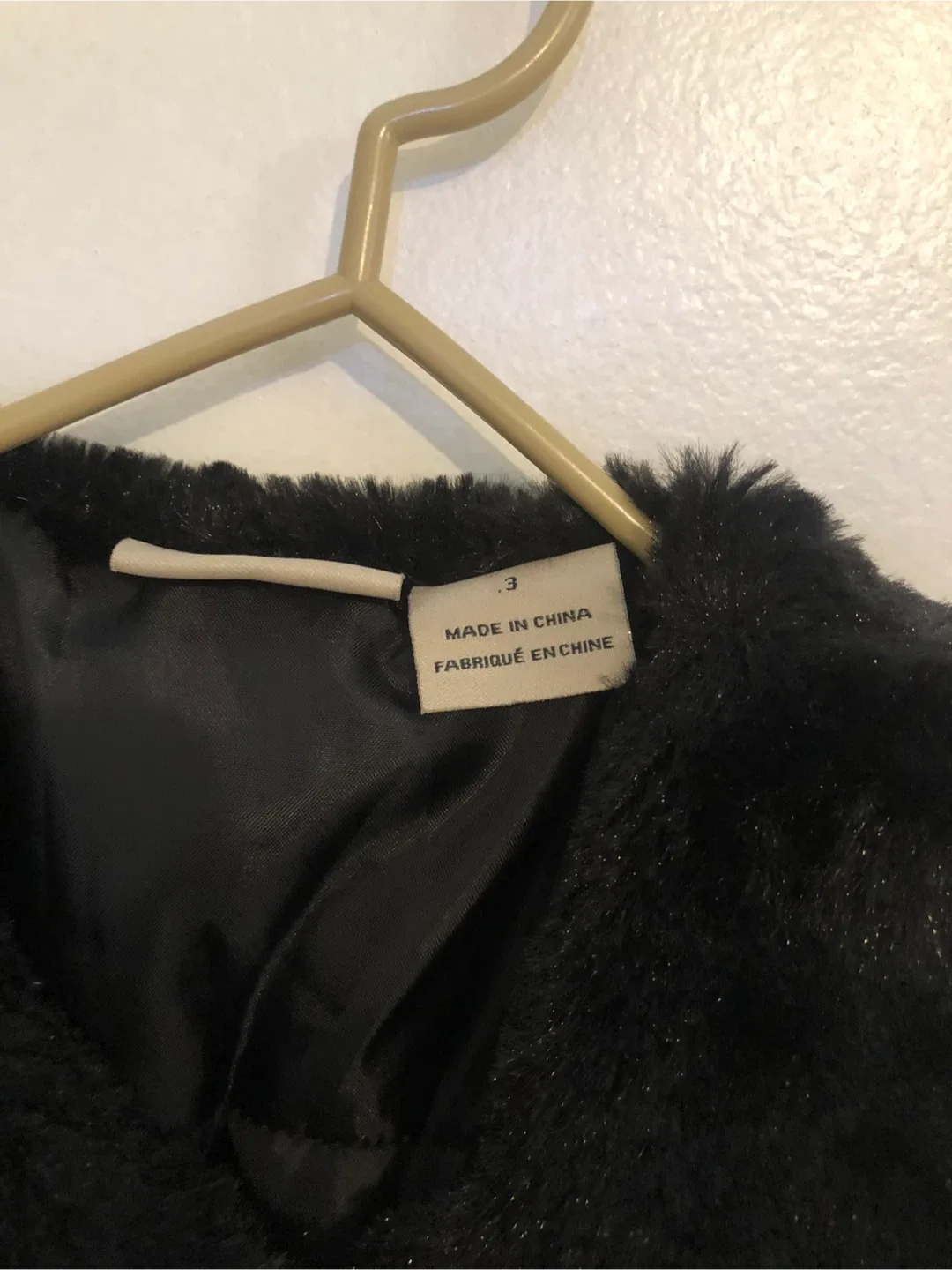 Calvin Klein Jeans Black Faux Fur Vest - Size 3 image indicator(5)