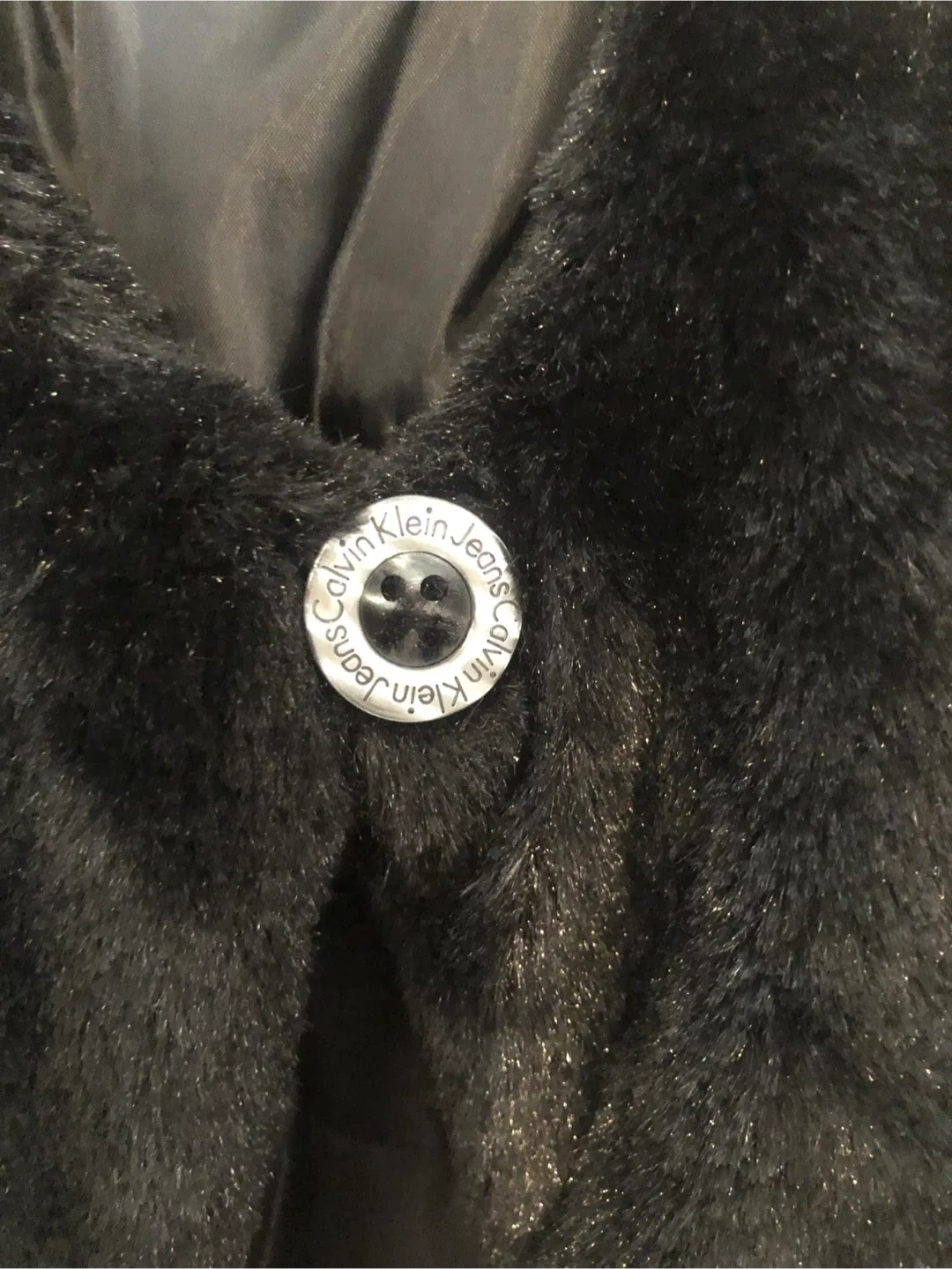 Calvin Klein Jeans Black Faux Fur Vest - Size 3 image indicator(3)