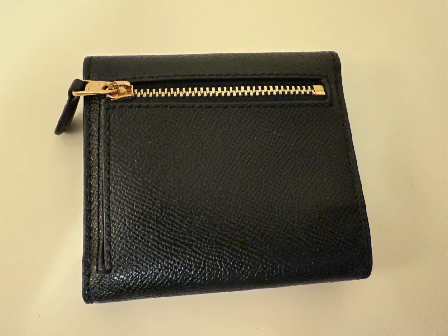 Coach Black Leather Trifold Wallet image indicator(5)