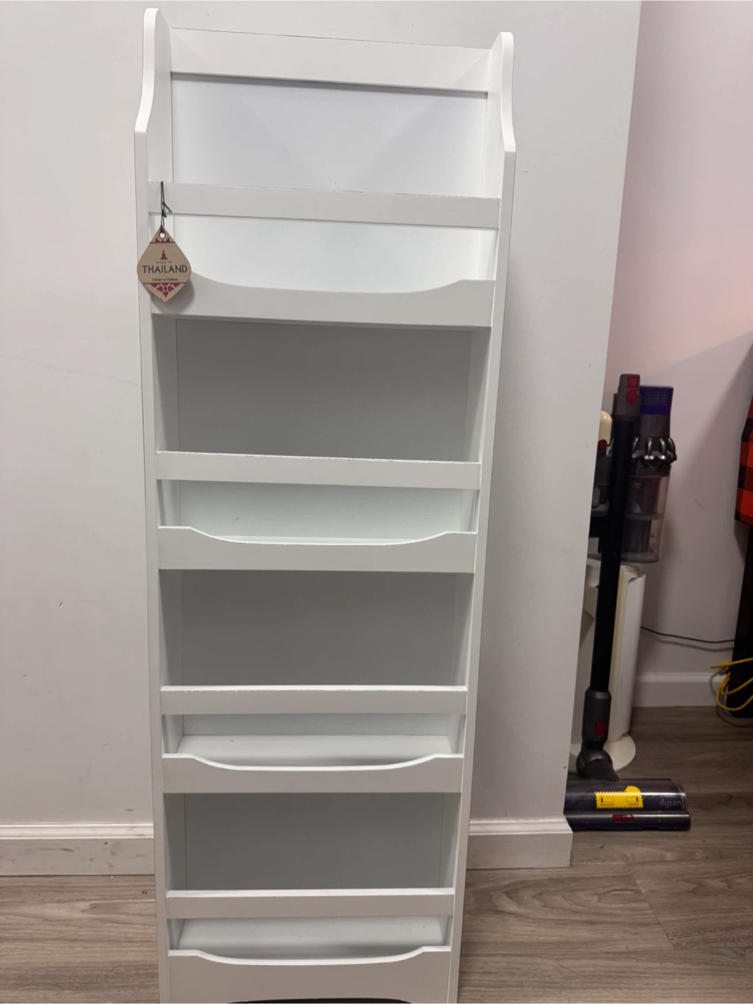 White Songchai Collection Wall Shelf - 15"x5"x46.25"