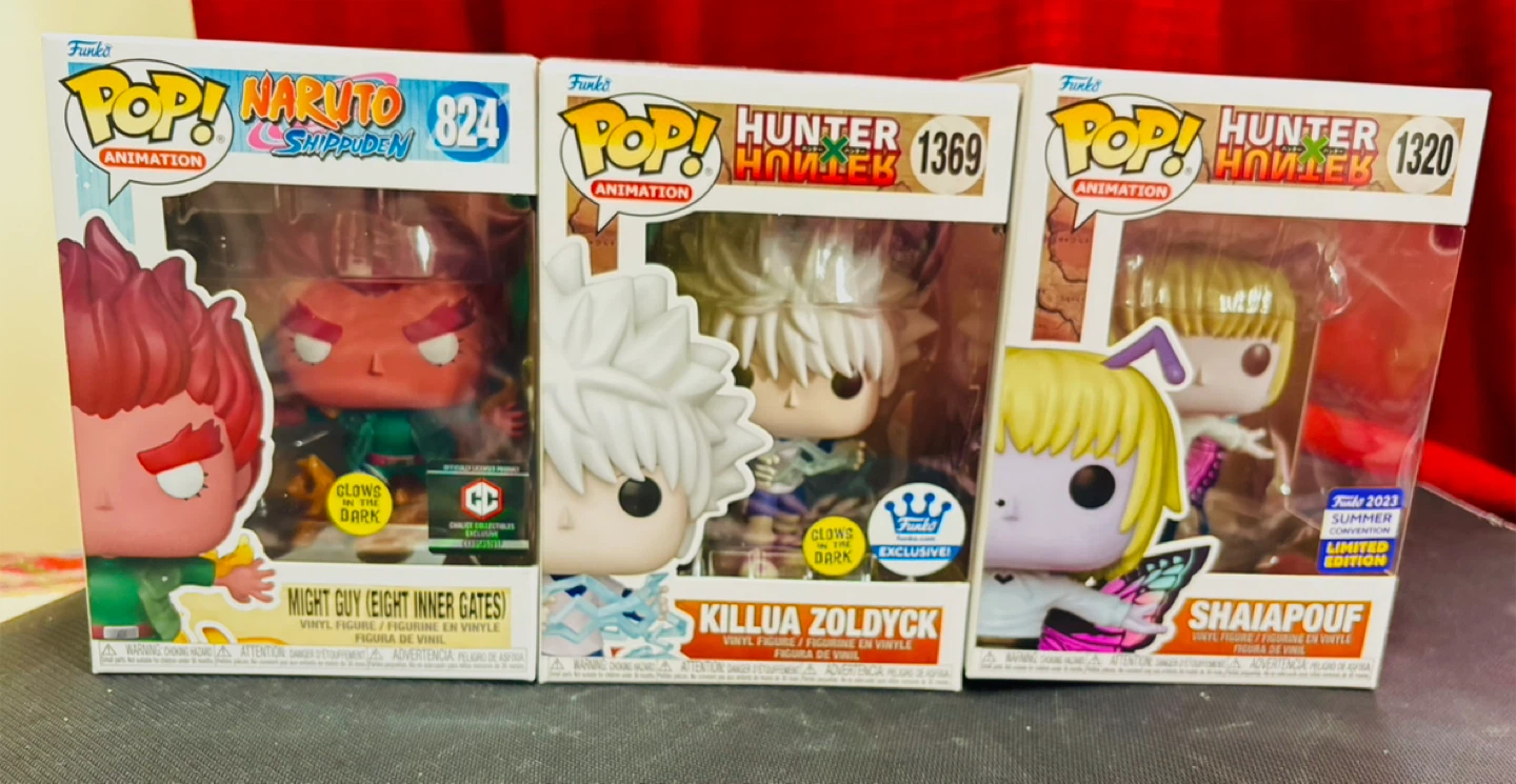 Funko Pop! Animation Figures - Might Guy, Killua, Shaiapouf
