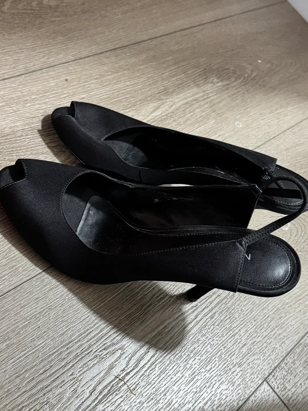 Nine West Black Slingback Heels - Size 8.5M thumbnail