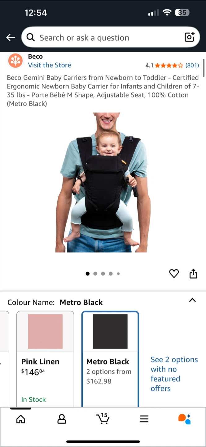 Beco Gemini Baby Carrier - Metro Black