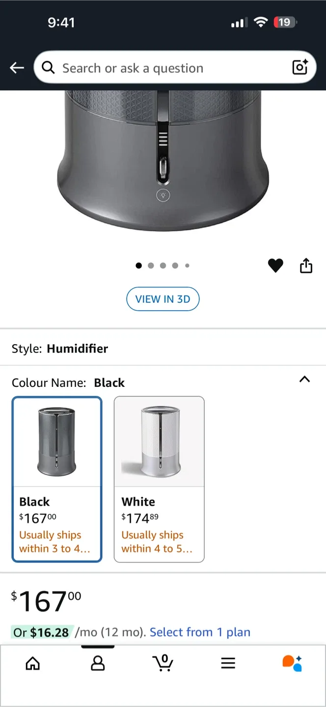 Honeywell HUL520B Black Ultrasonic Humidifier image indicator(2)