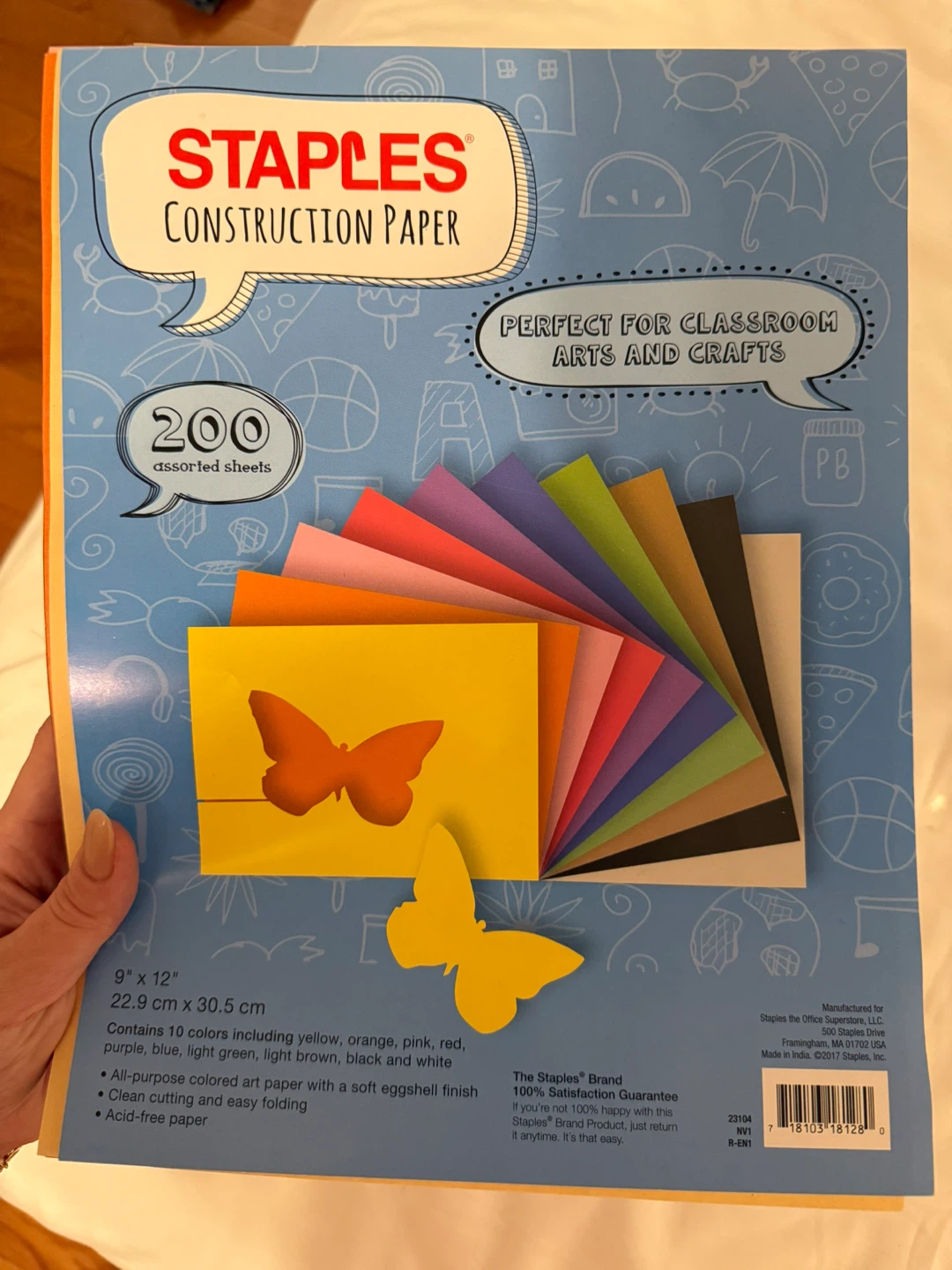 Staples Construction Paper 200 Sheets