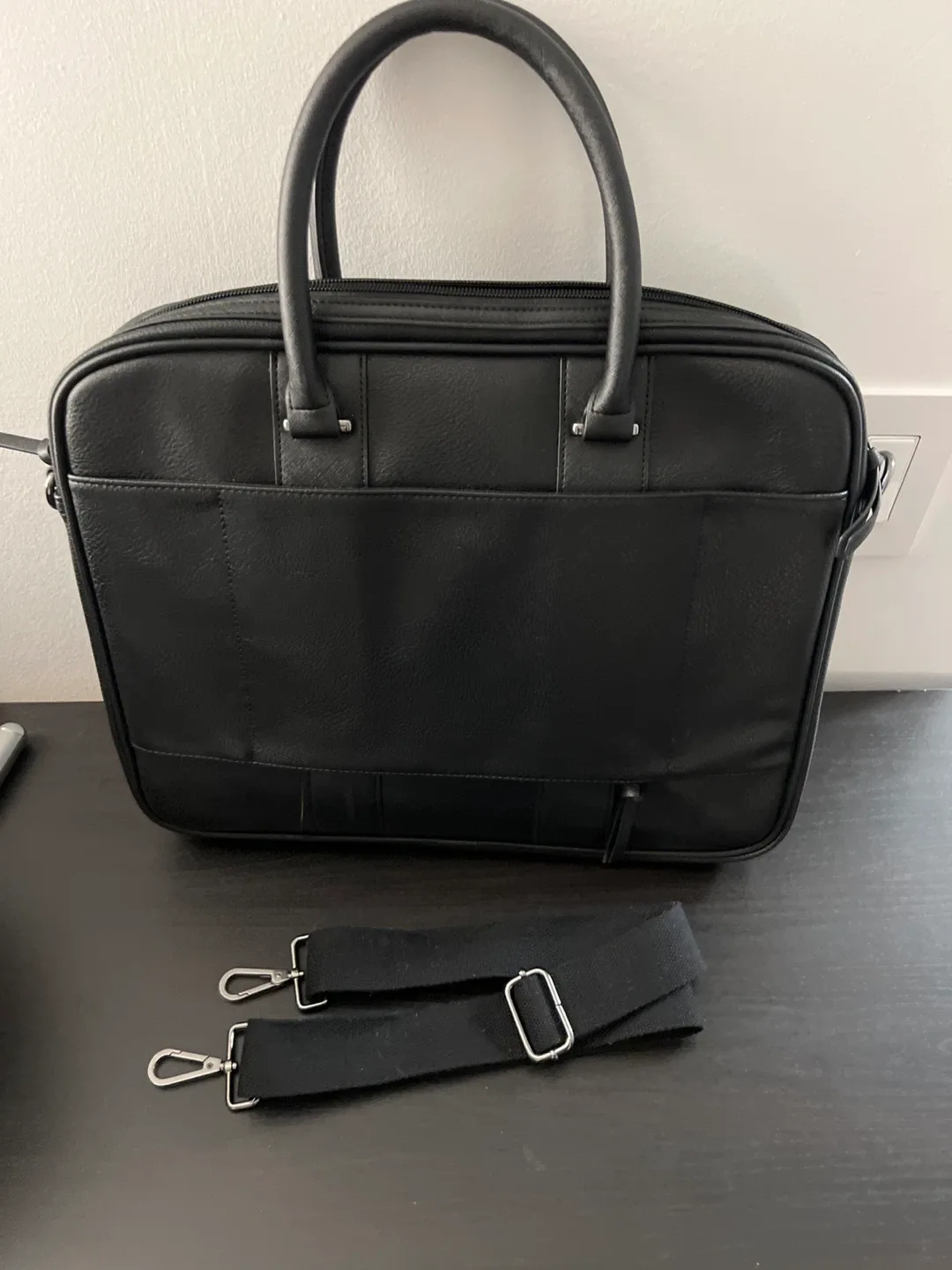 Ted Baker London Black Leather Briefcase image indicator(2)