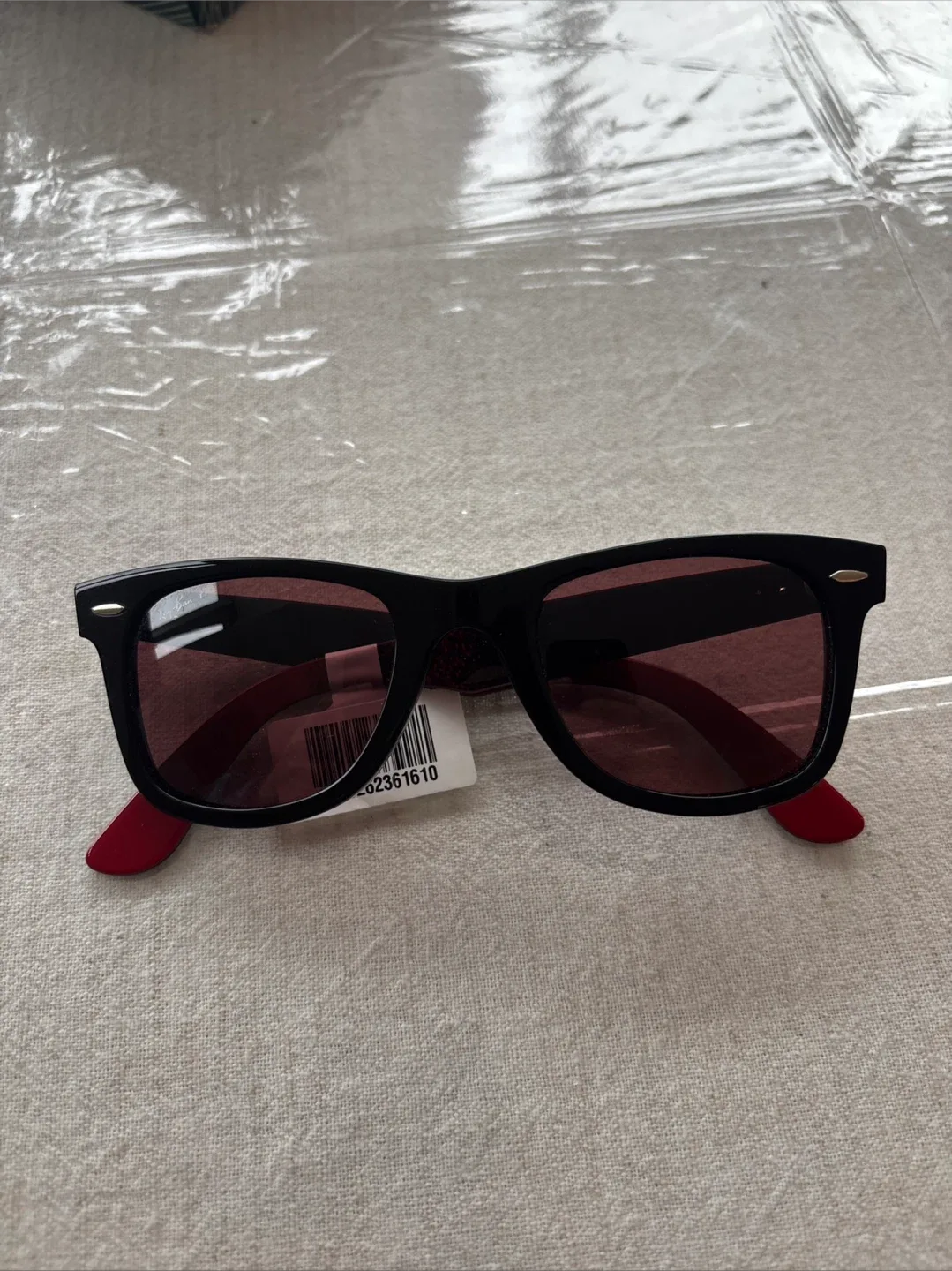 Ray-Ban RB2140 Wayfarer Black/Red Sunglasses thumbnail