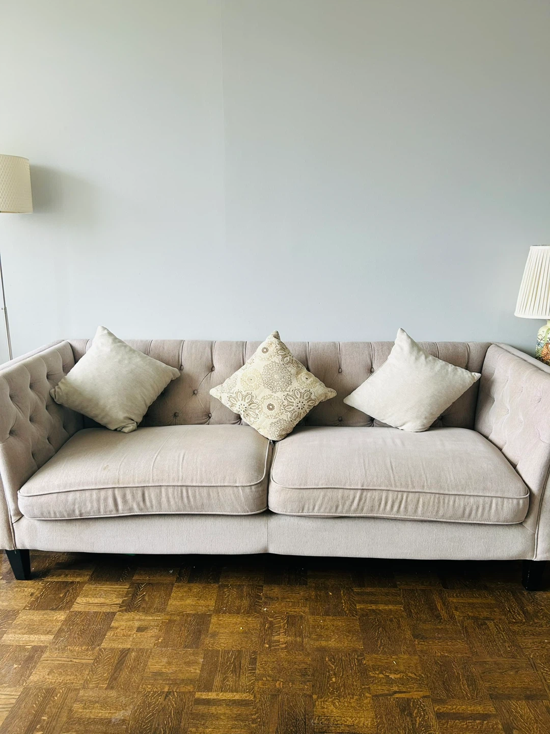 Loveseat Sofa with Pillows