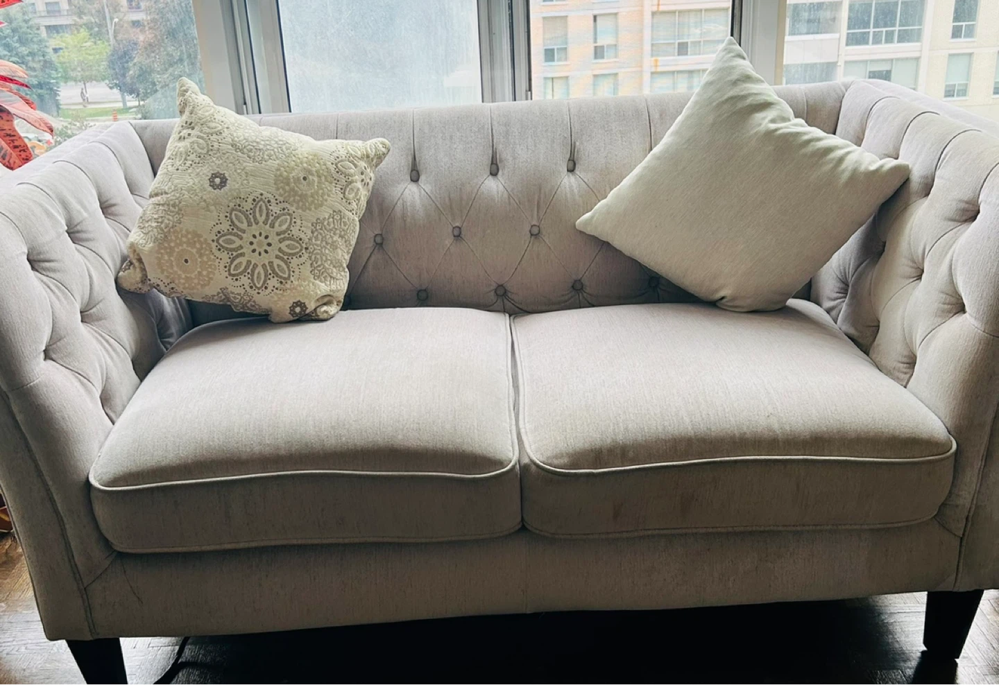 Loveseat Sofa with Pillows - photo 2