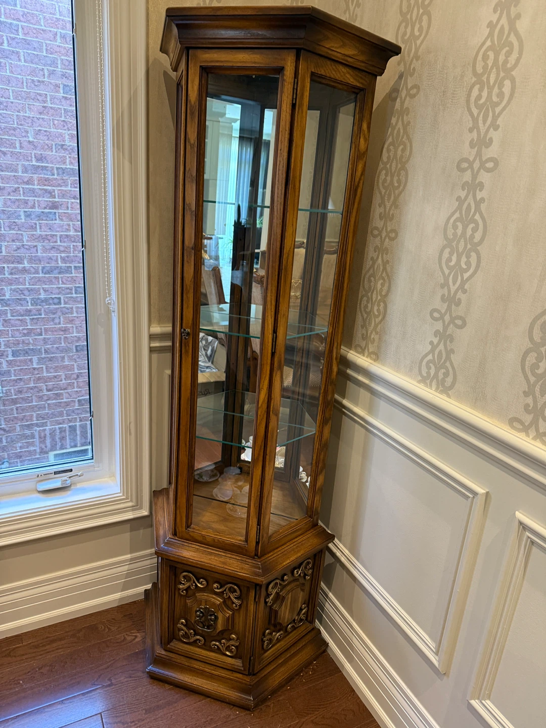 Vintage Corner Display Cabinet