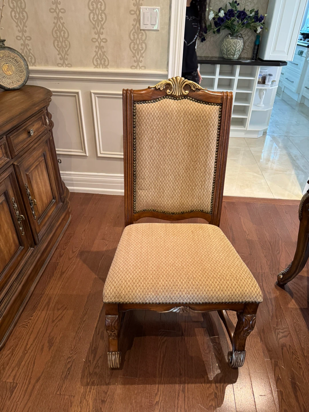 Adjustable Wooden Dining Table with 10 Chairs - photo 4