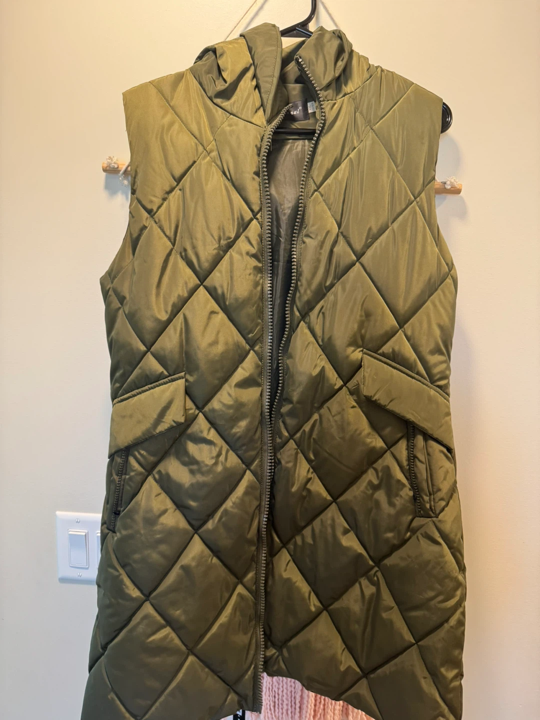 Xixisfantasy Olive Green Puffer Vest
