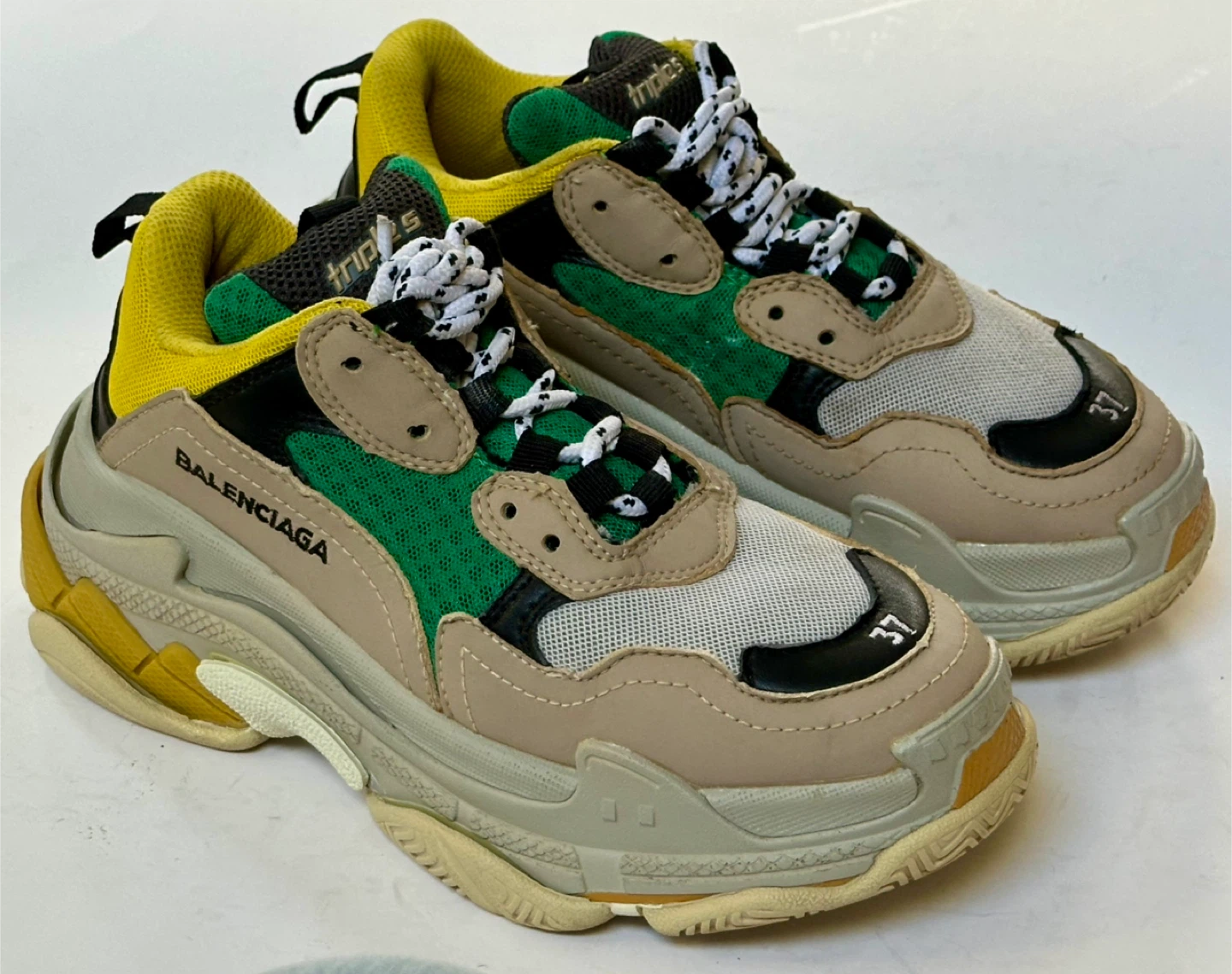 Balenciaga Triple S Sneakers, Size 37