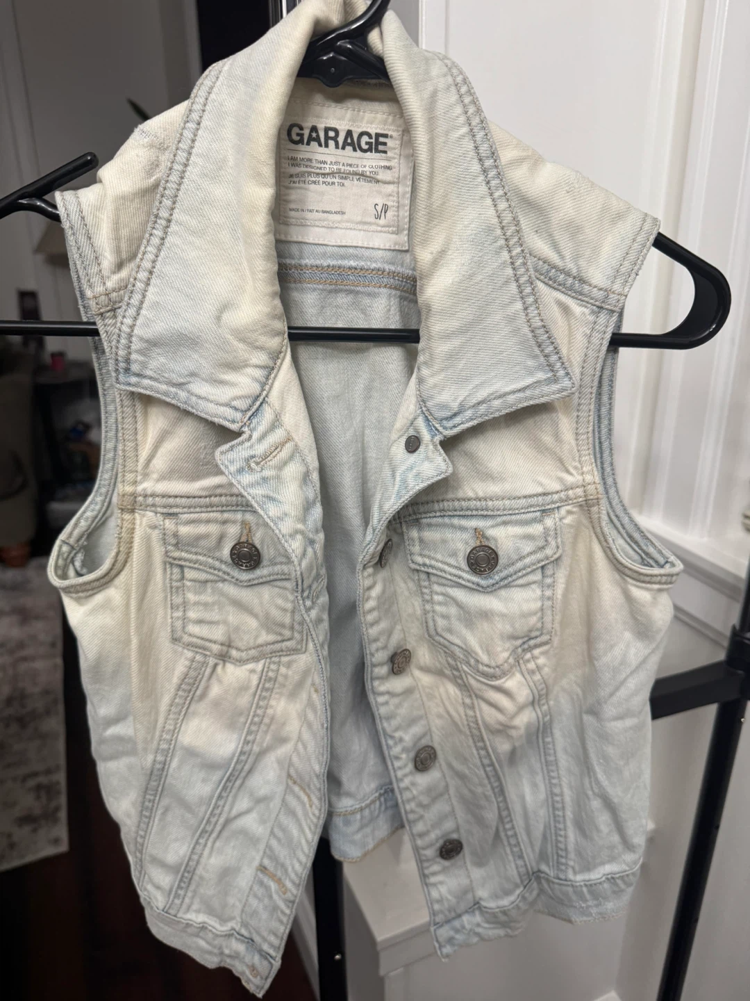 Garage Denim Vest - Size S/P