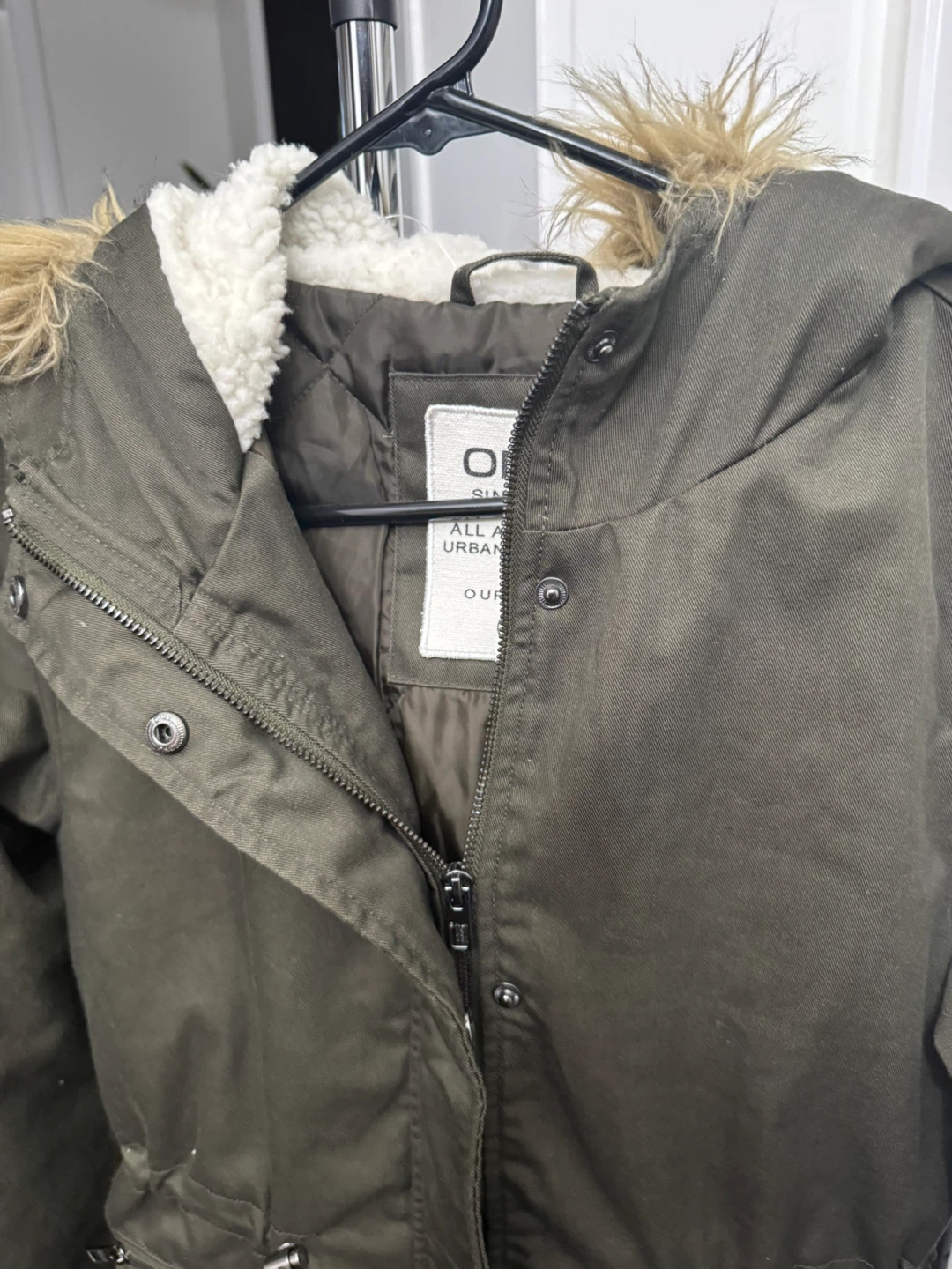 ONLY Olive Green Winter Parka - Size S - photo 5
