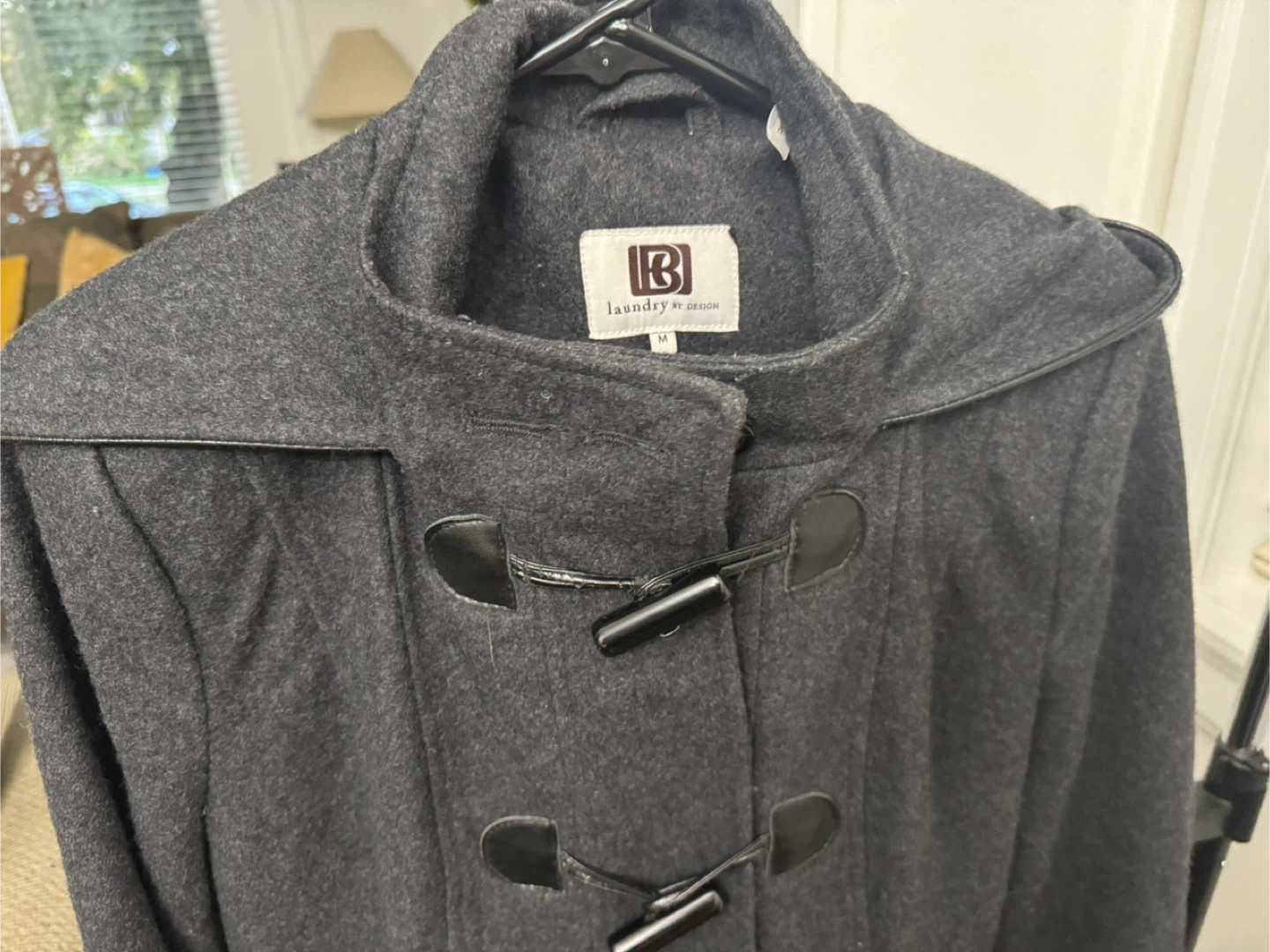 Laundry by Shelli Segal Grey Wool Duffle Coat - photo 2