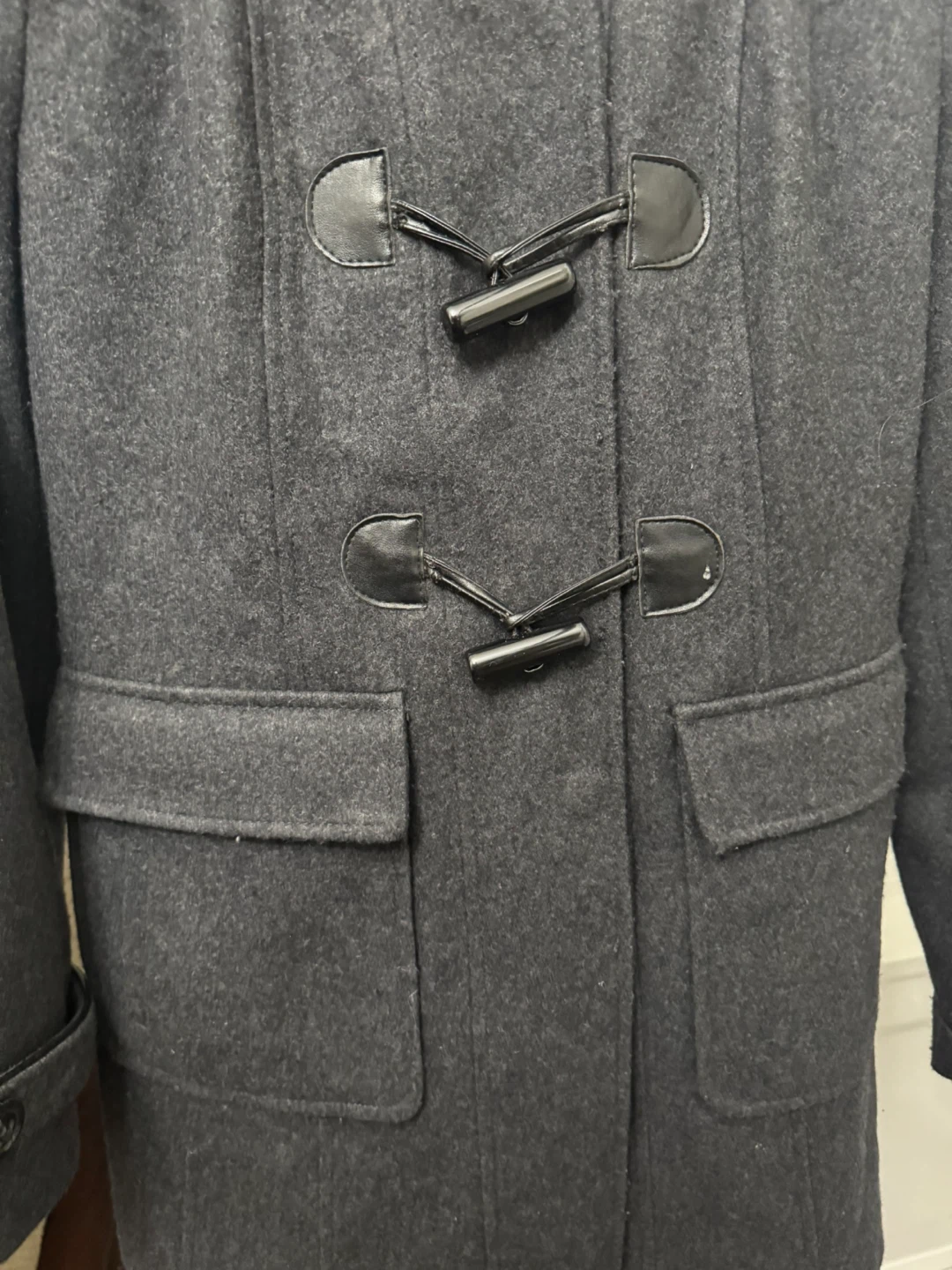 Laundry by Shelli Segal Grey Wool Duffle Coat - photo 5