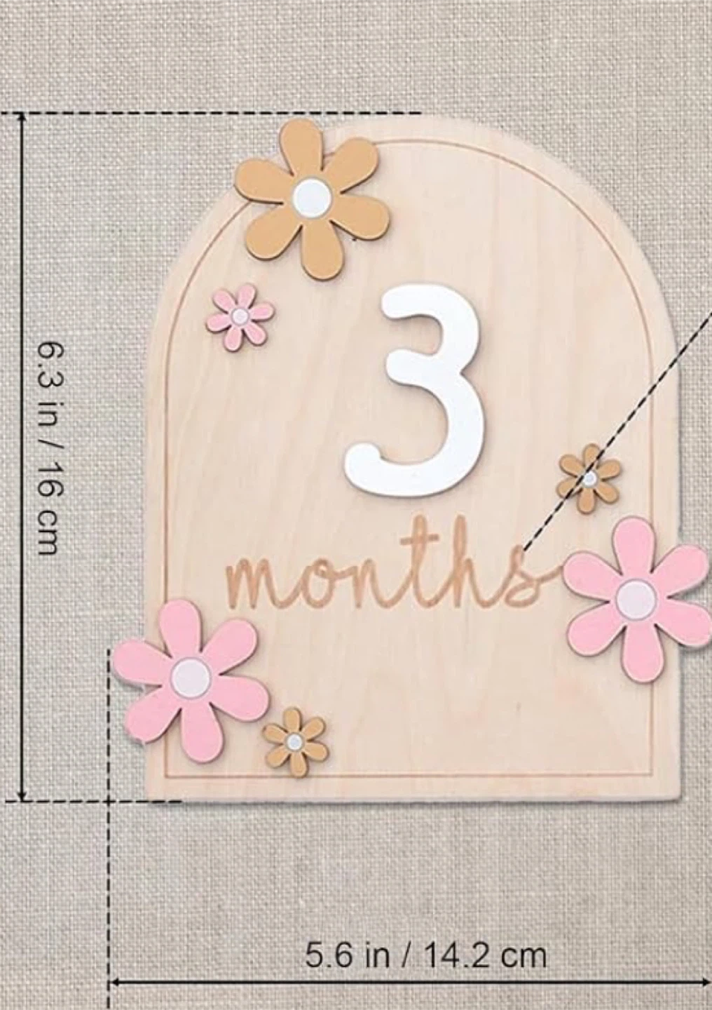 Wooden baby milestone with holidays - photo 2