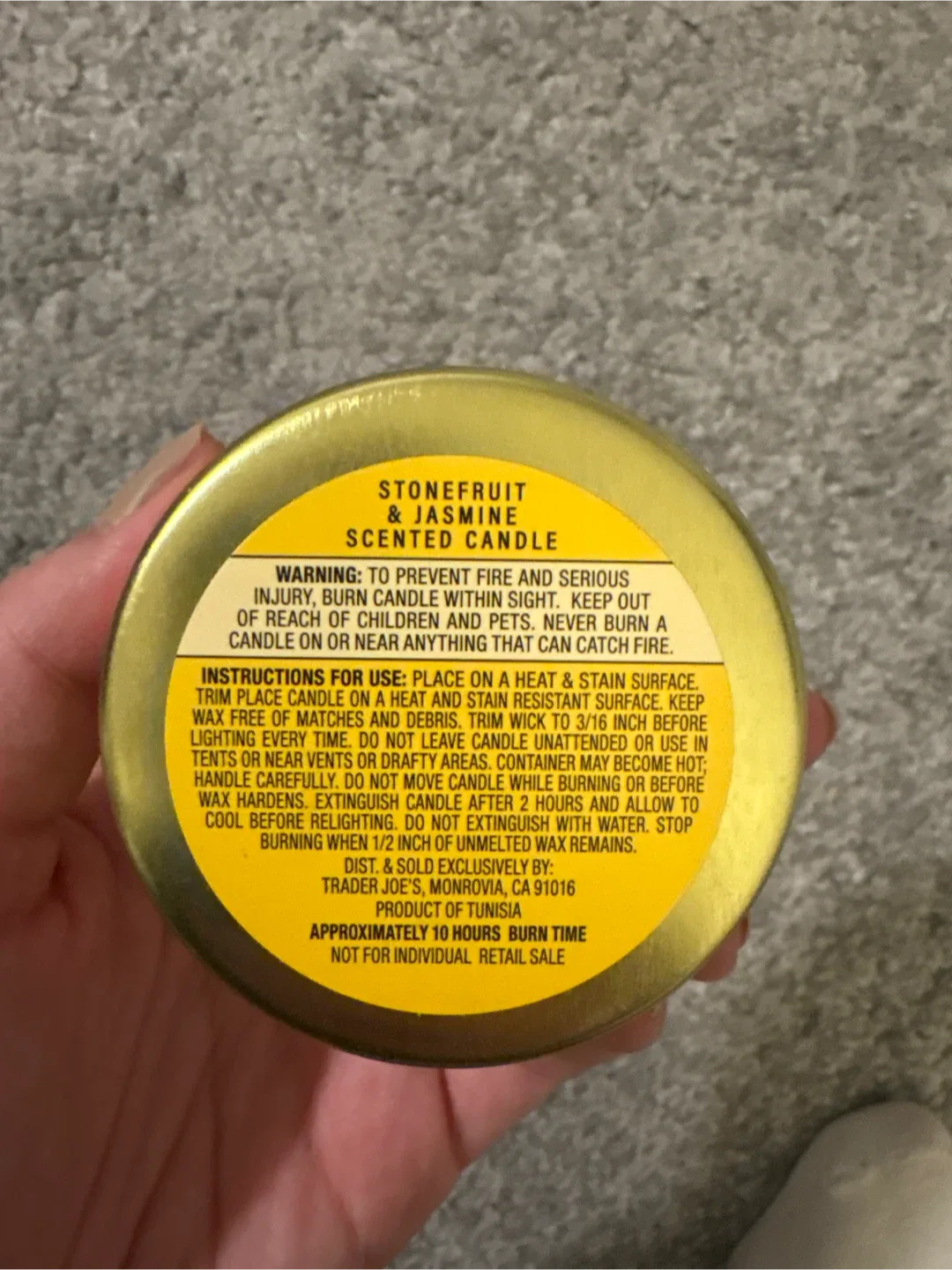 Trader Joe's Stonefruit & Jasmine Scented Candle image indicator(3)