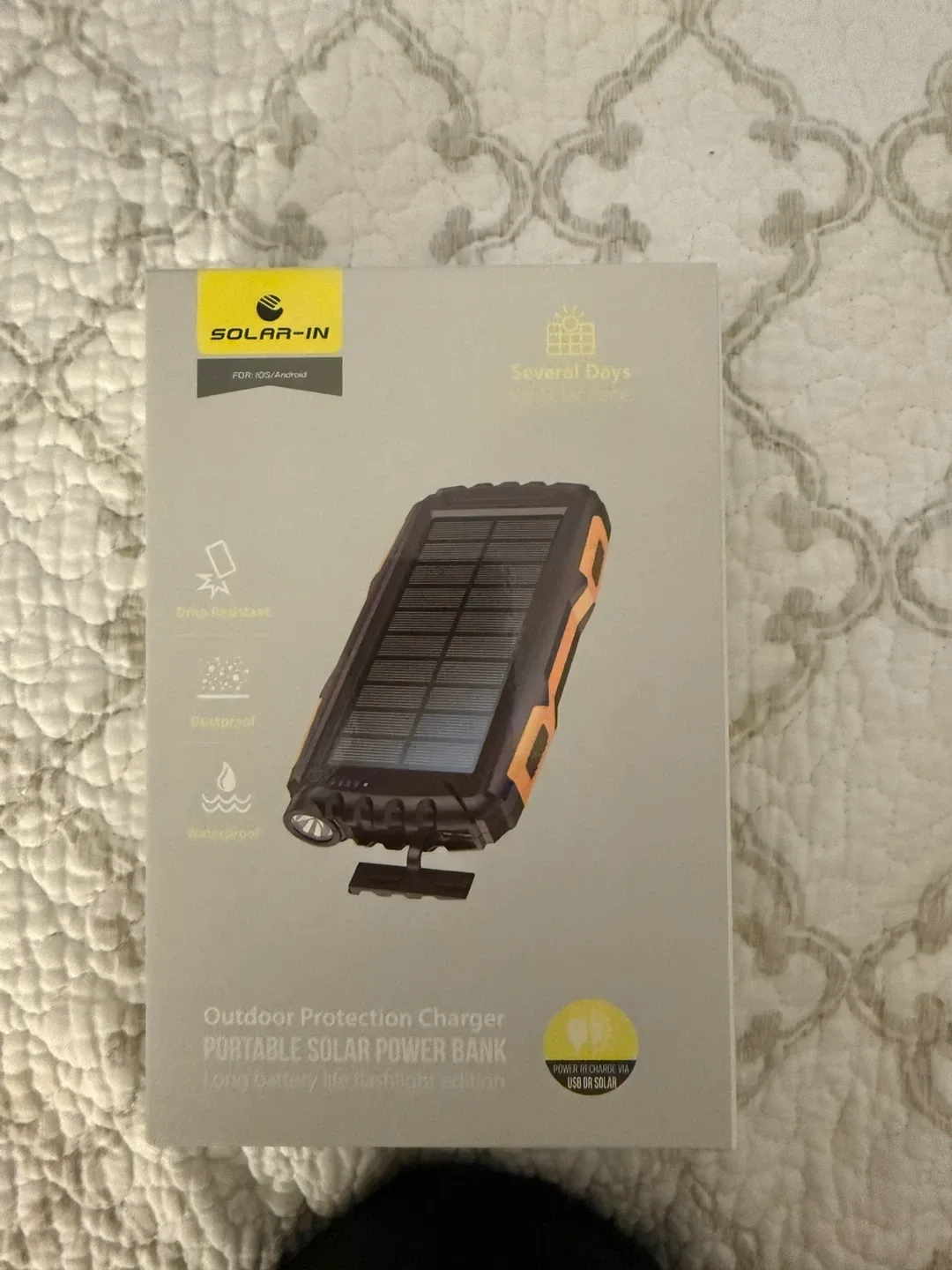 Solar-In Portable Solar Power Bank Charger